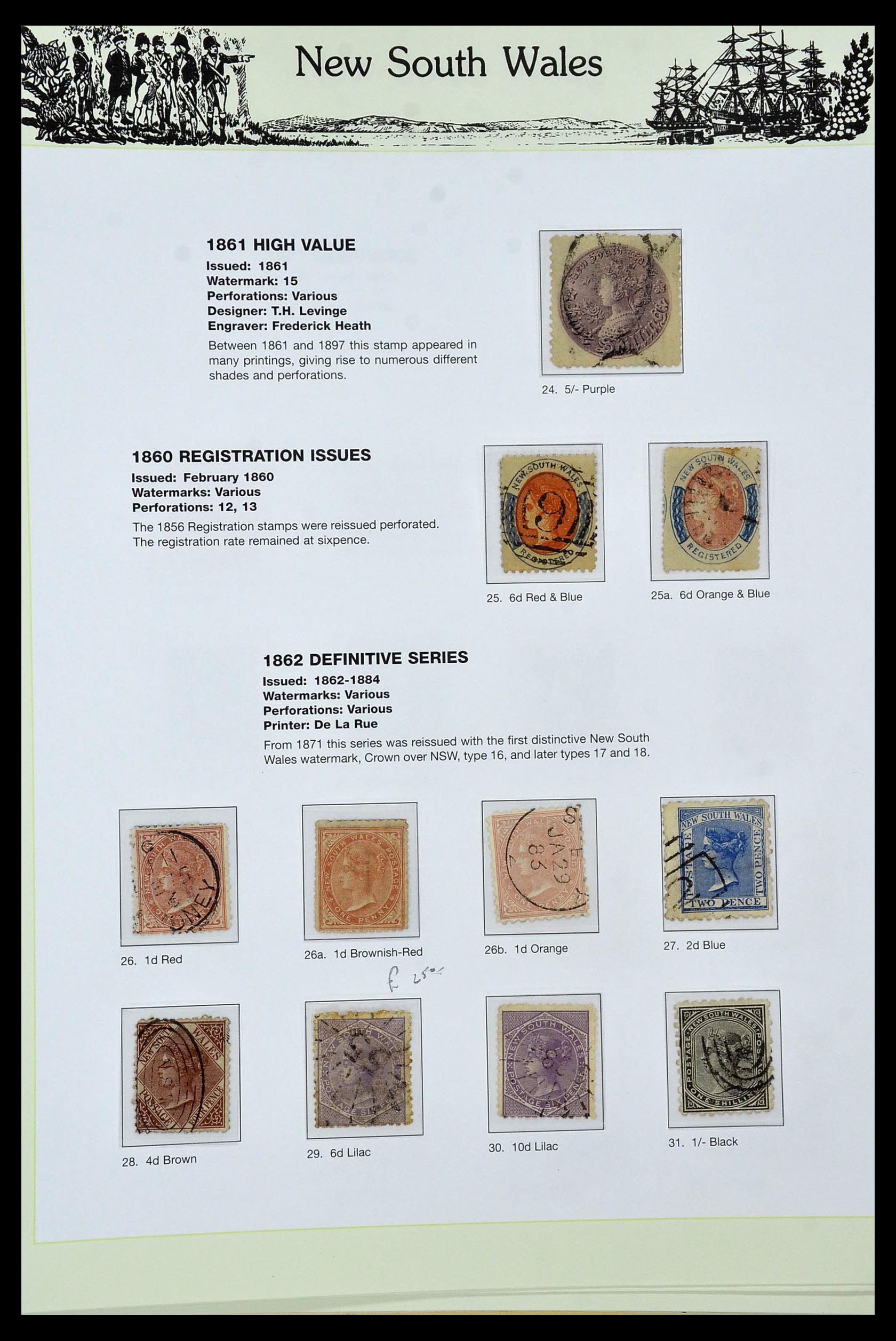 34875 006 - Stamp Collection 34875 New South Wales 1850-1903.