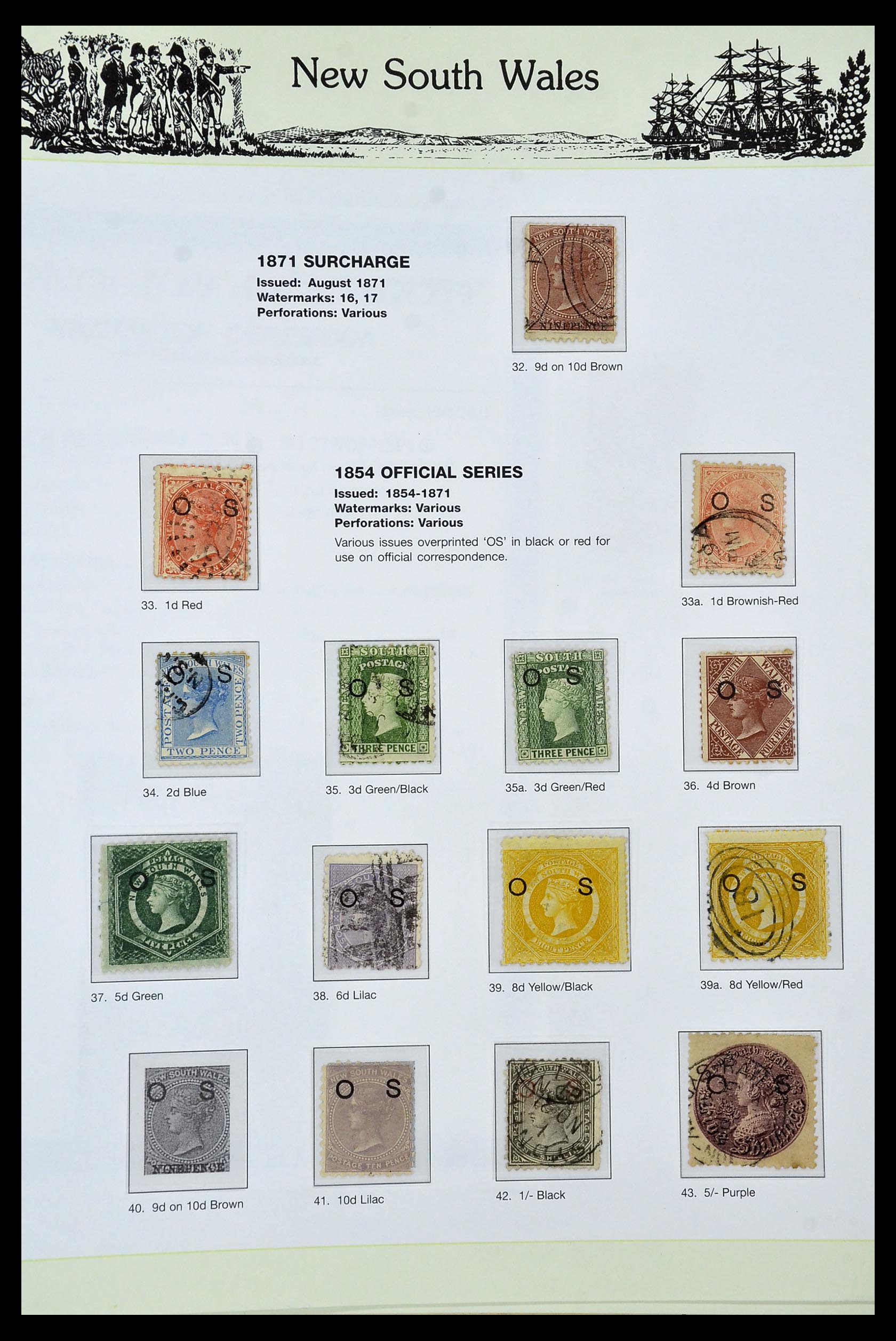 34875 007 - Stamp Collection 34875 New South Wales 1850-1903.