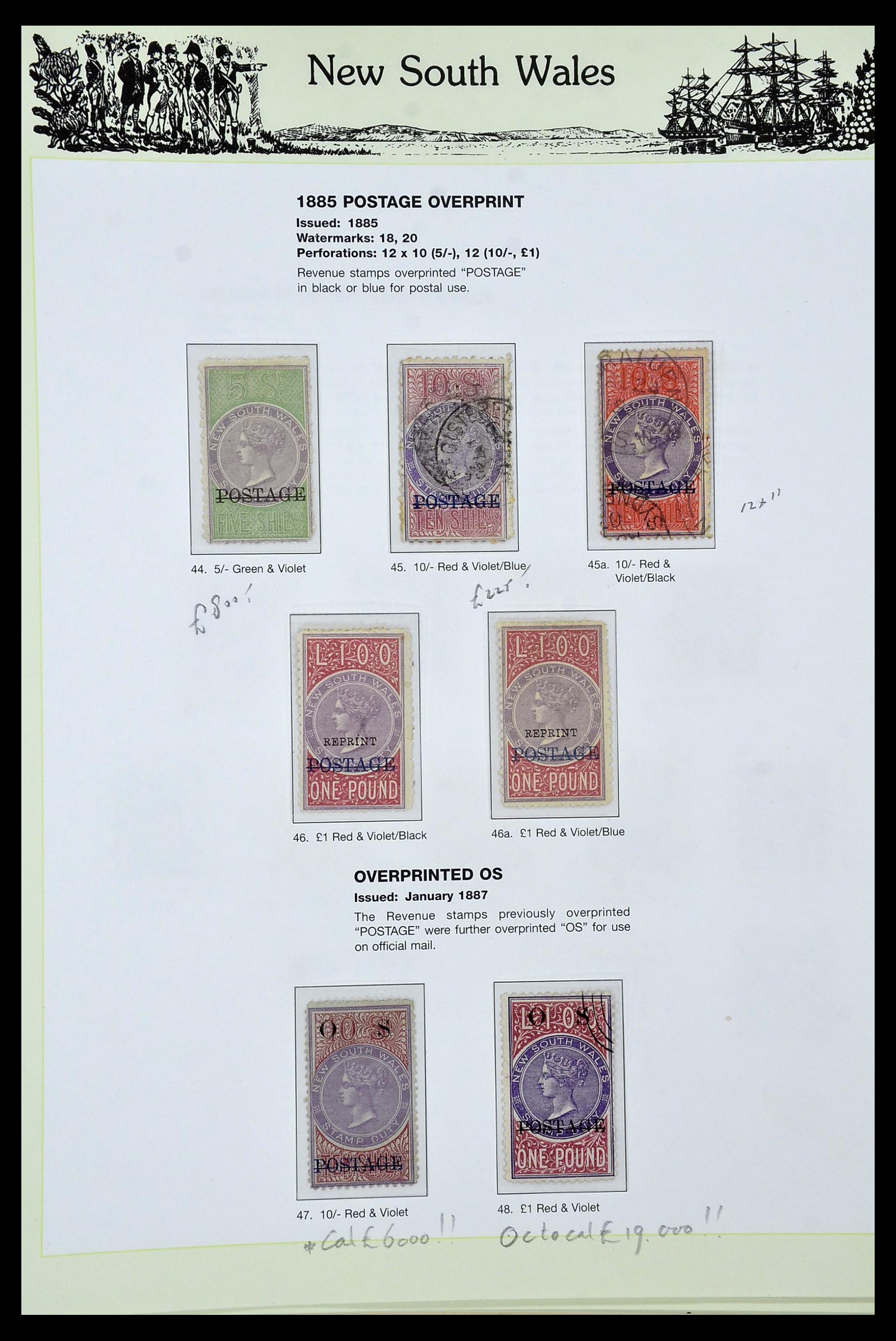 34875 010 - Stamp Collection 34875 New South Wales 1850-1903.