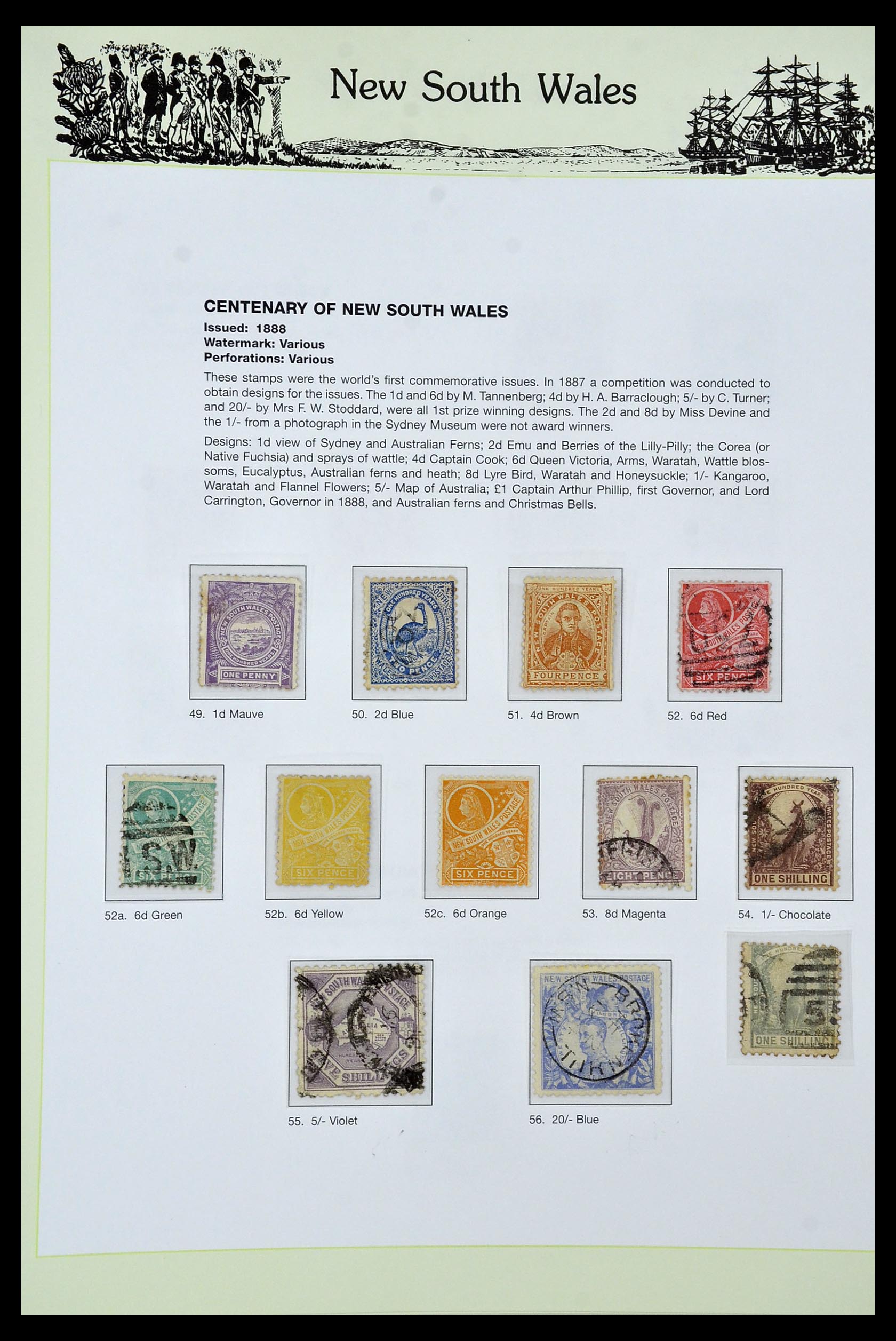 34875 011 - Stamp Collection 34875 New South Wales 1850-1903.