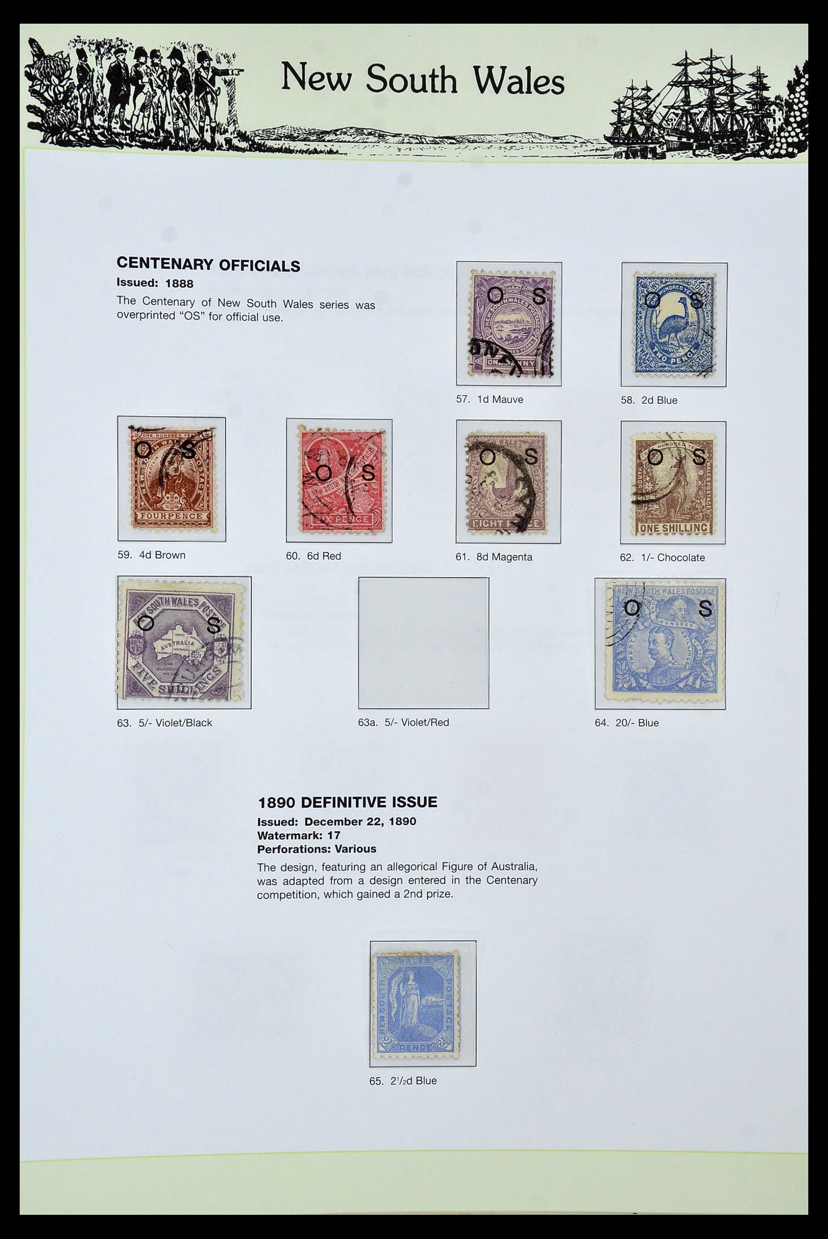 34875 012 - Stamp Collection 34875 New South Wales 1850-1903.
