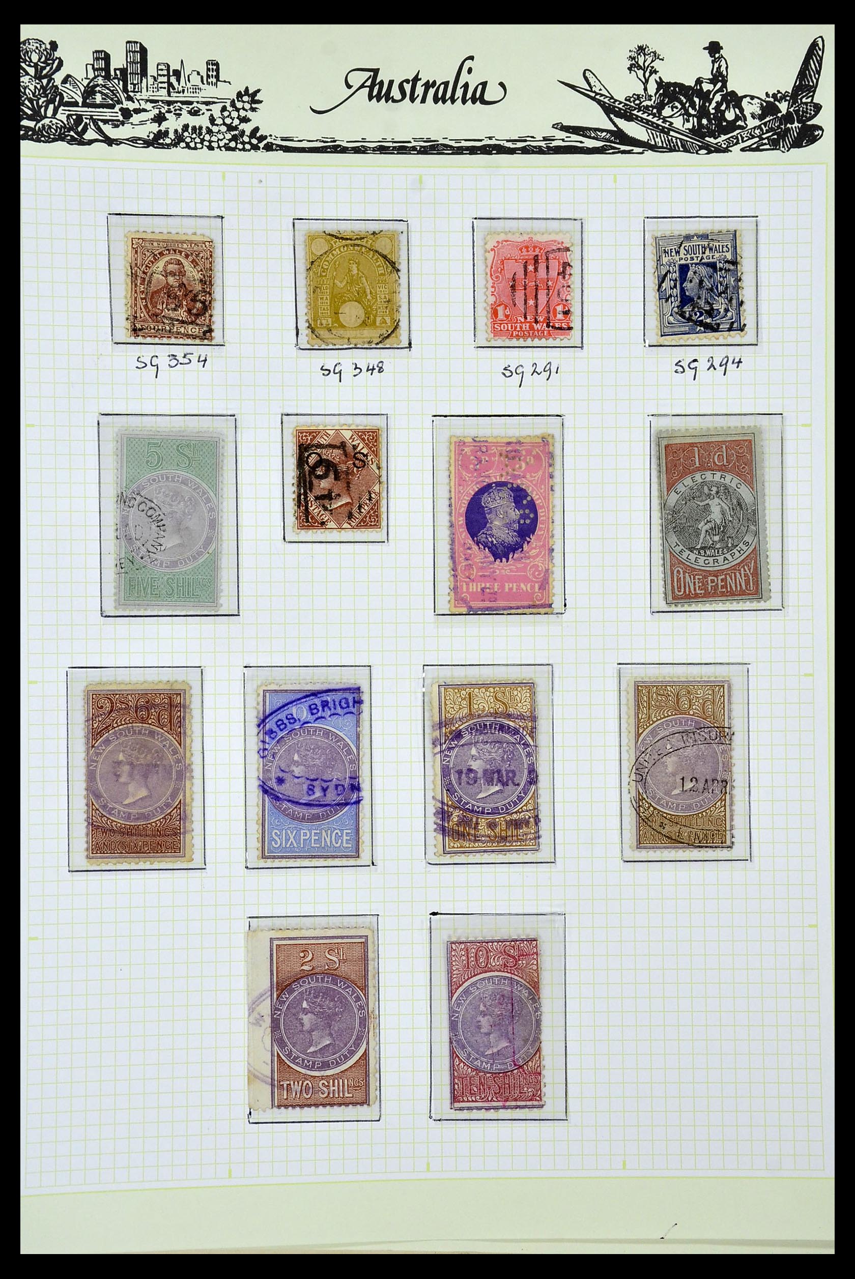 34875 016 - Stamp Collection 34875 New South Wales 1850-1903.