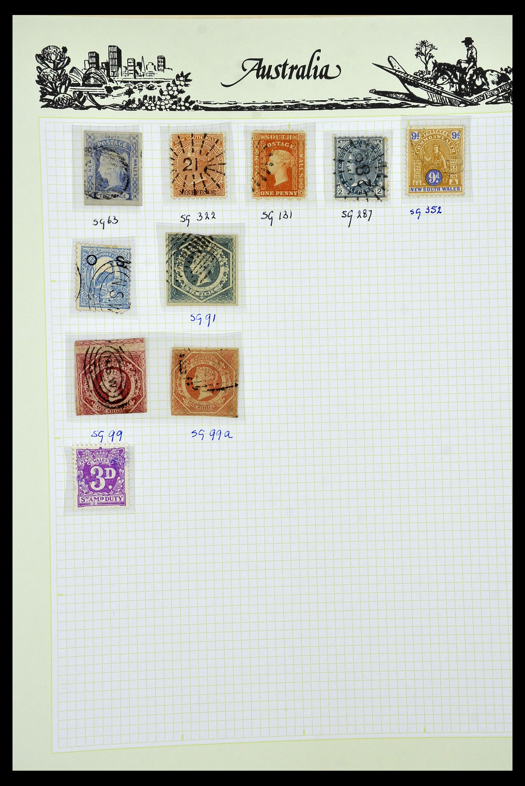 34875 017 - Stamp Collection 34875 New South Wales 1850-1903.