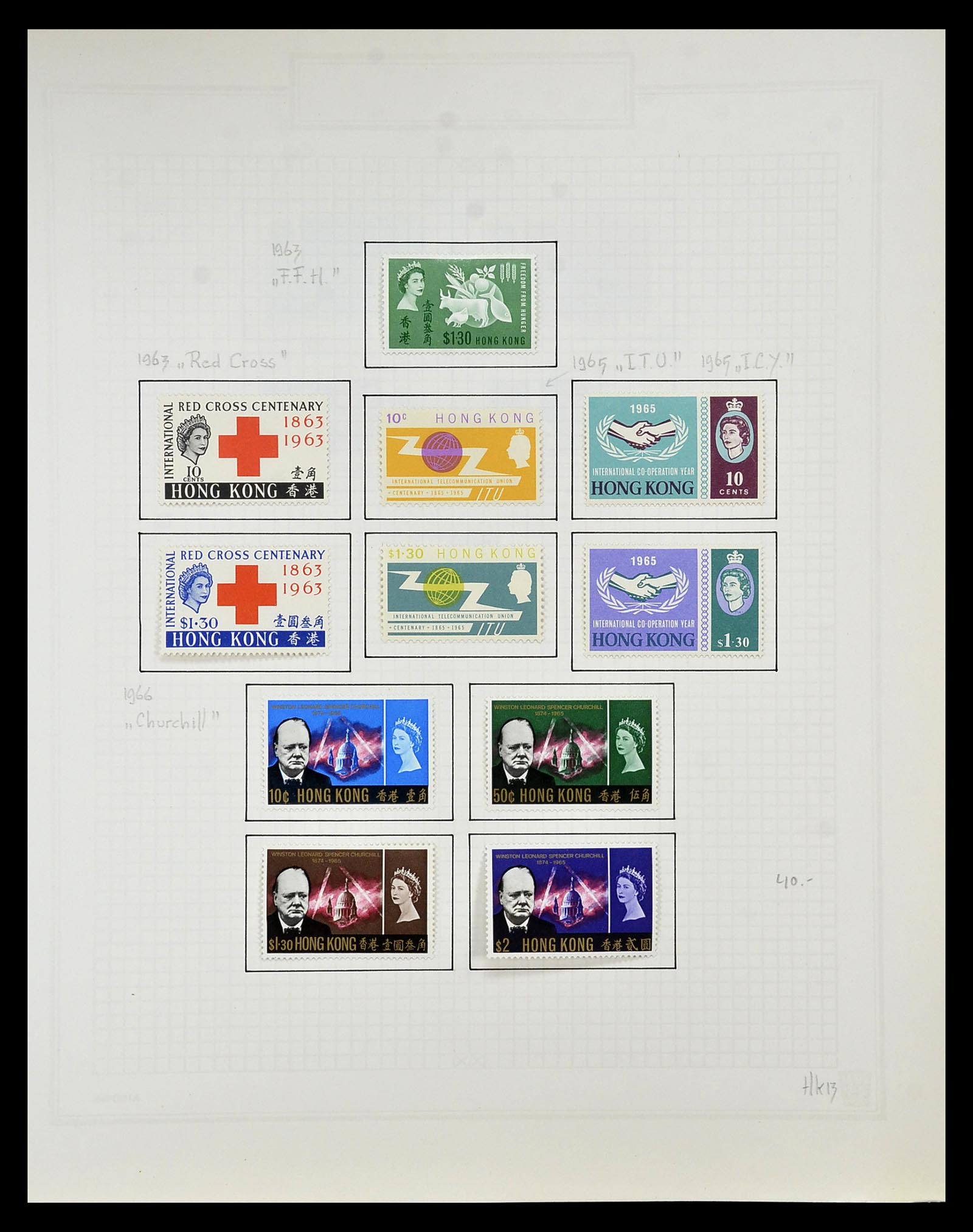 34880 014 - Postzegelverzameling 34880 Hongkong 1862-1966.