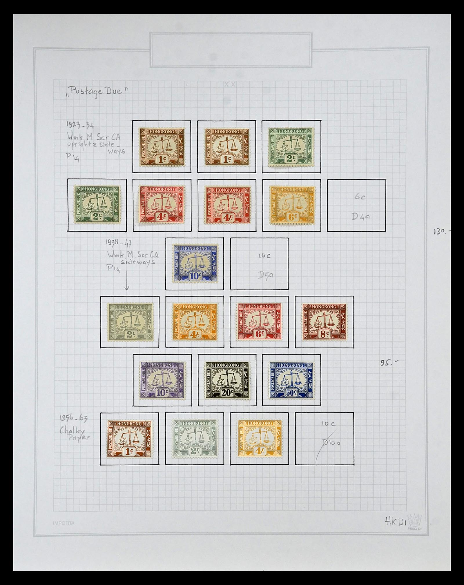 34880 016 - Postzegelverzameling 34880 Hongkong 1862-1966.