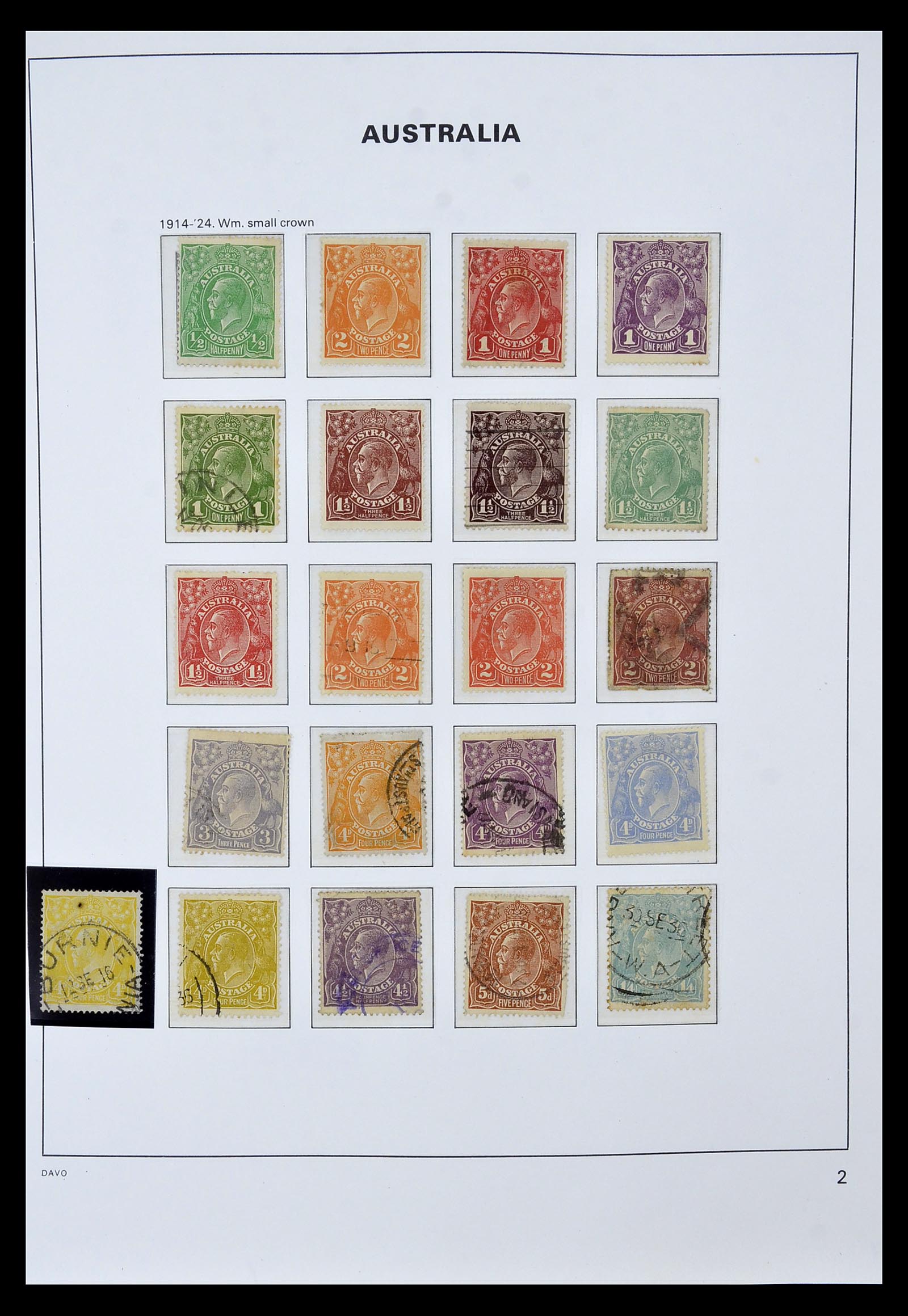 34885 006 - Postzegelverzameling 34885 Australië 1913-1979.