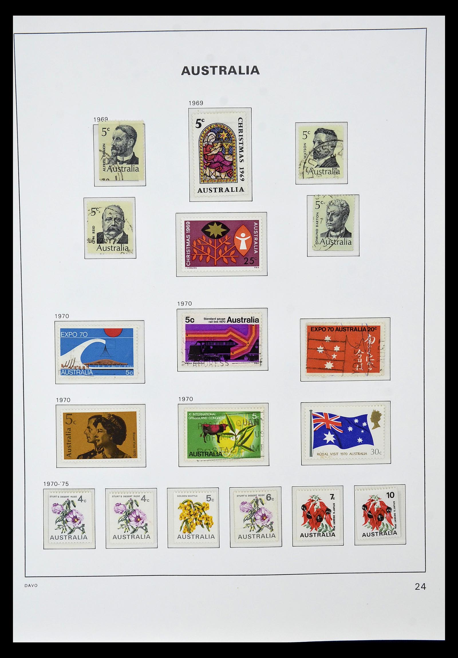 34885 035 - Postzegelverzameling 34885 Australië 1913-1979.