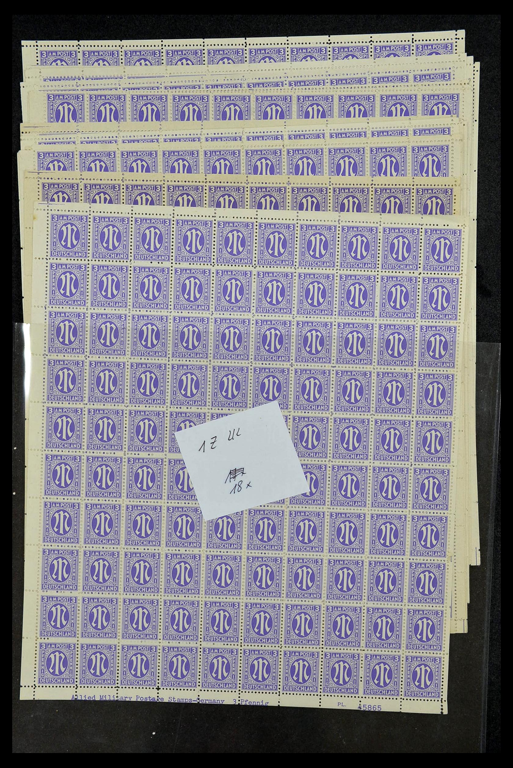 34886 001 - Postzegelverzameling 34886 Geallieerde bezetting 1945.