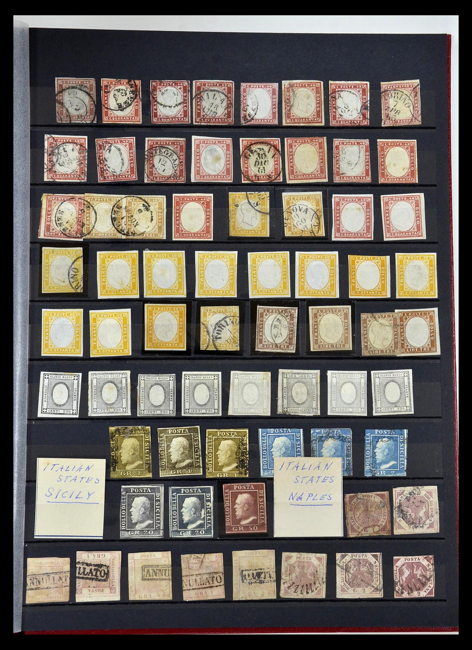 34890 013 - Postzegelverzameling 34890 Italiaanse Staten 1850-1868.