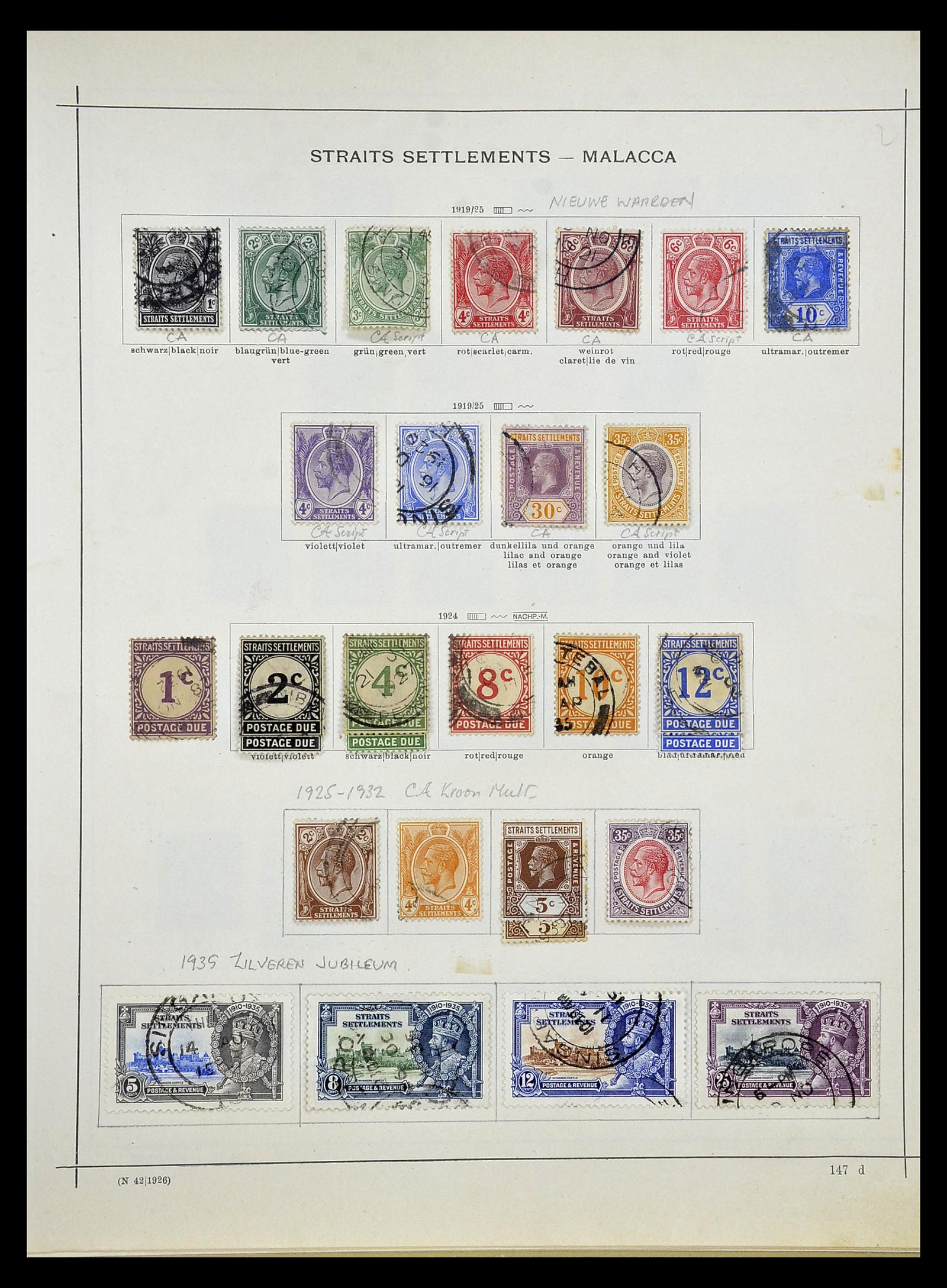 34892 005 - Postzegelverzameling 34892 Straits Settlements, Maleisië en Singapore