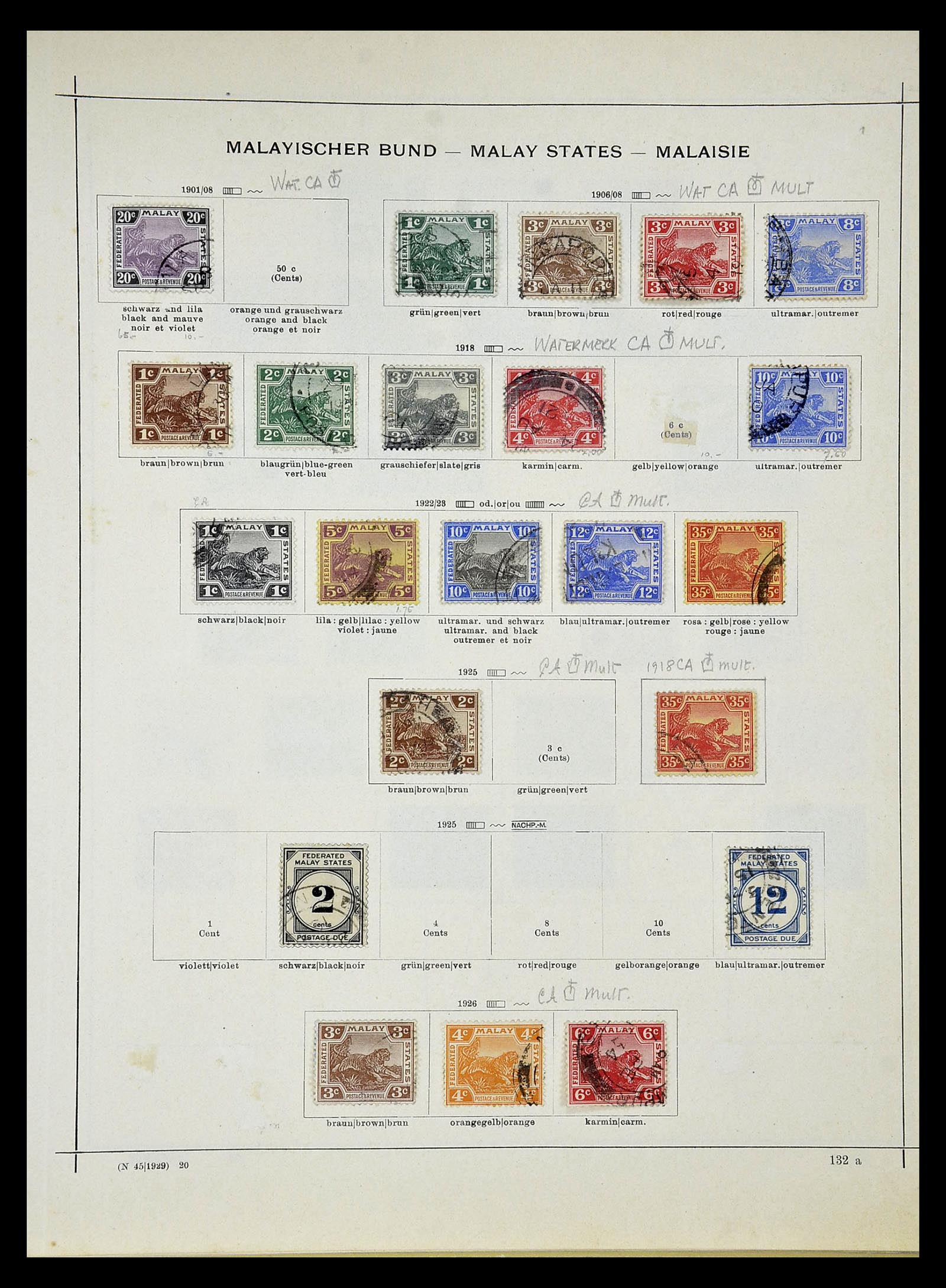34892 011 - Postzegelverzameling 34892 Straits Settlements, Maleisië en Singapore