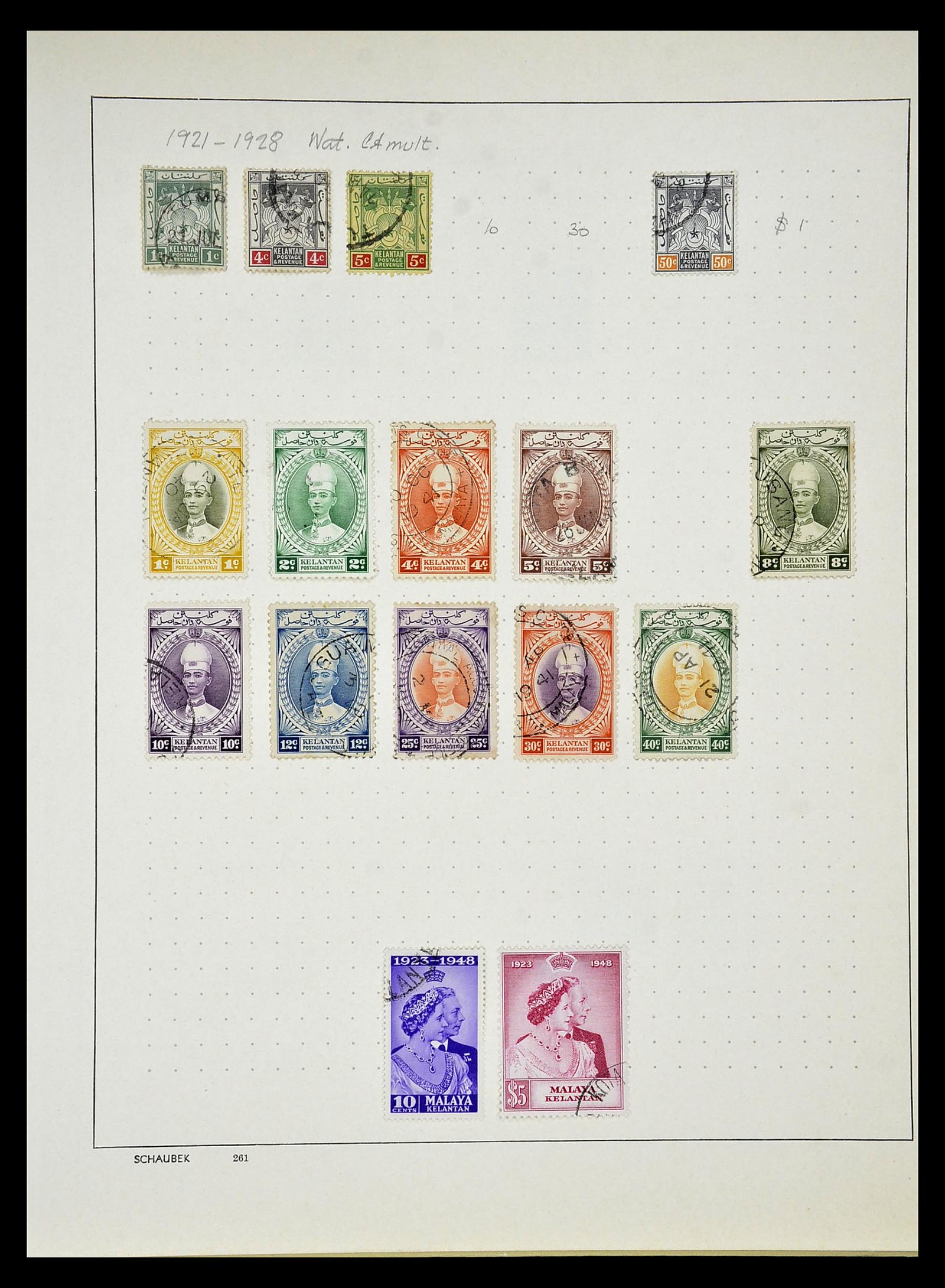 34892 021 - Postzegelverzameling 34892 Straits Settlements, Maleisië en Singapore