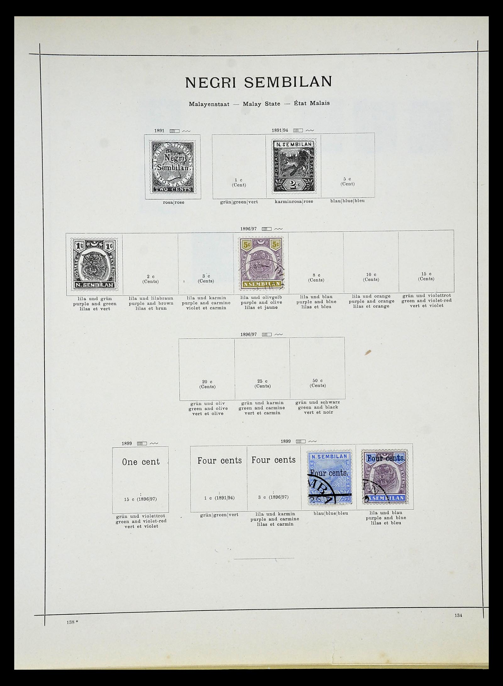 34892 022 - Stamp Collection 34892 Straits Settlements, Malaysia and Singapore 1868-