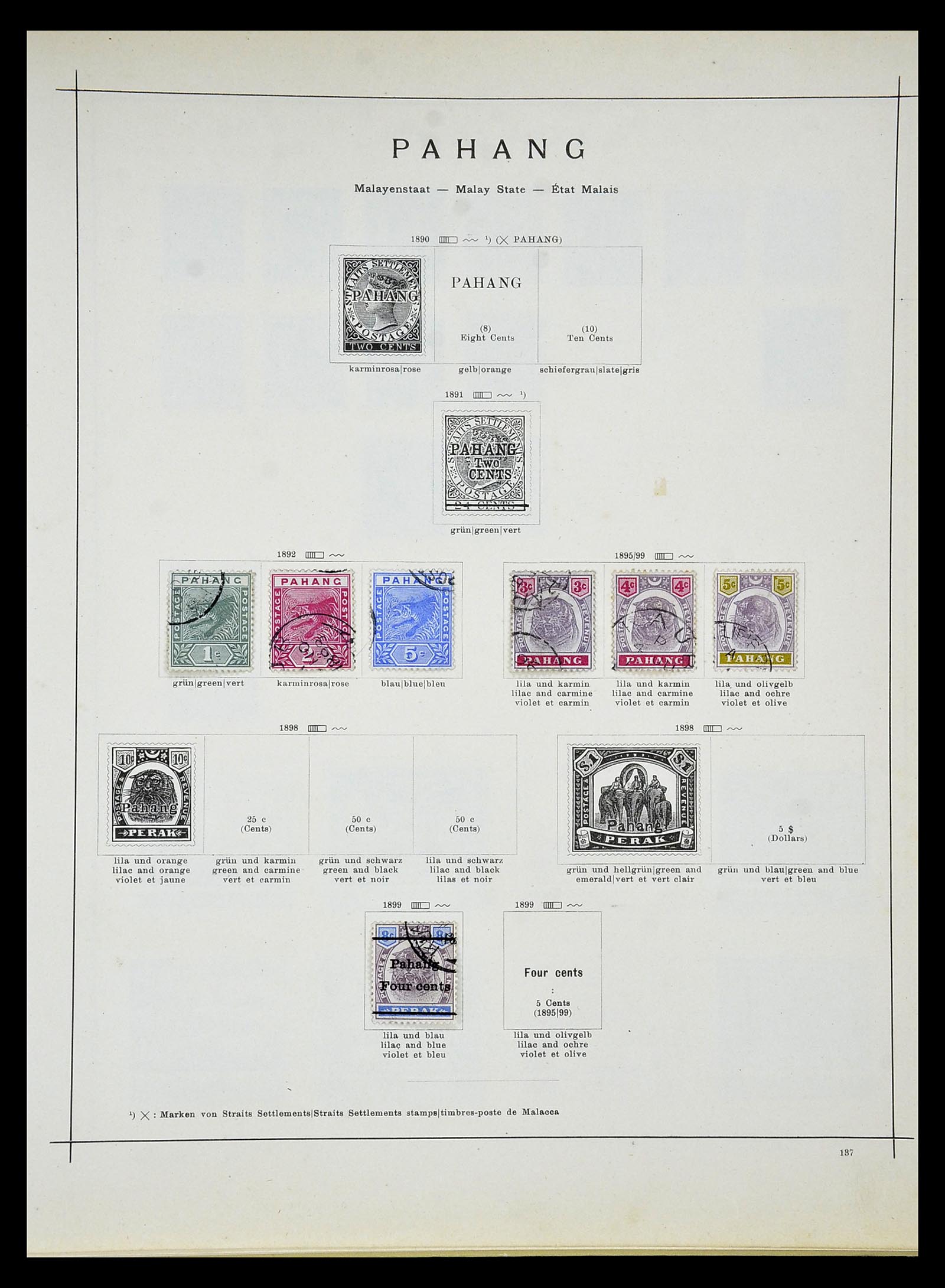 34892 024 - Postzegelverzameling 34892 Straits Settlements, Maleisië en Singapore