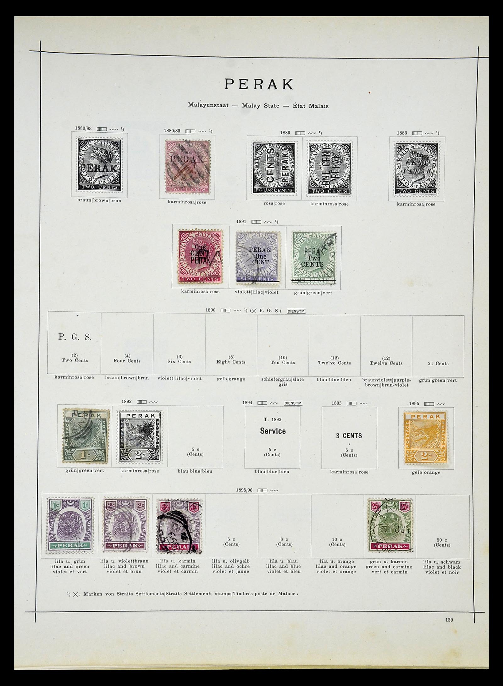 34892 026 - Stamp Collection 34892 Straits Settlements, Malaysia and Singapore 1868-