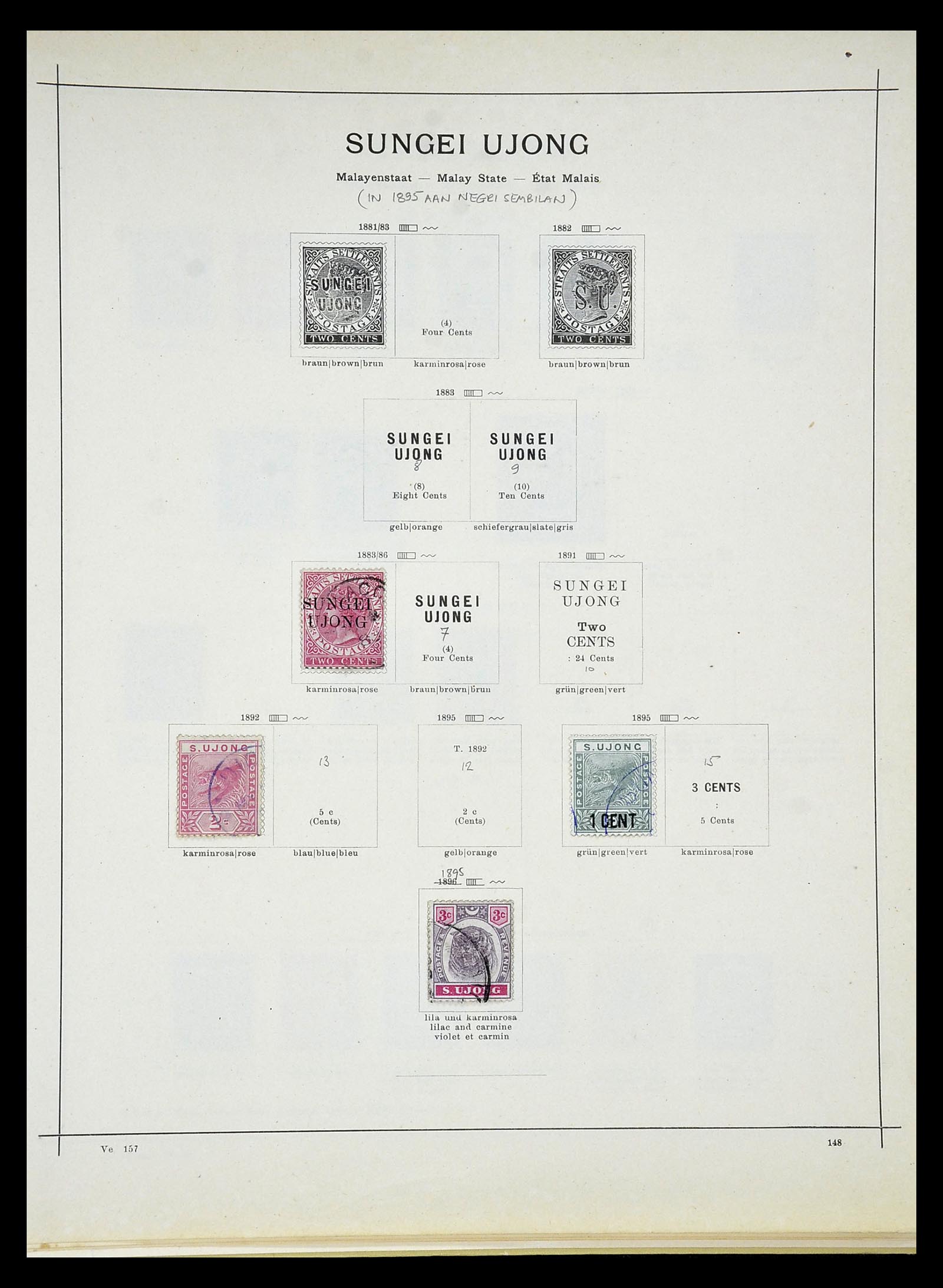 34892 031 - Postzegelverzameling 34892 Straits Settlements, Maleisië en Singapore