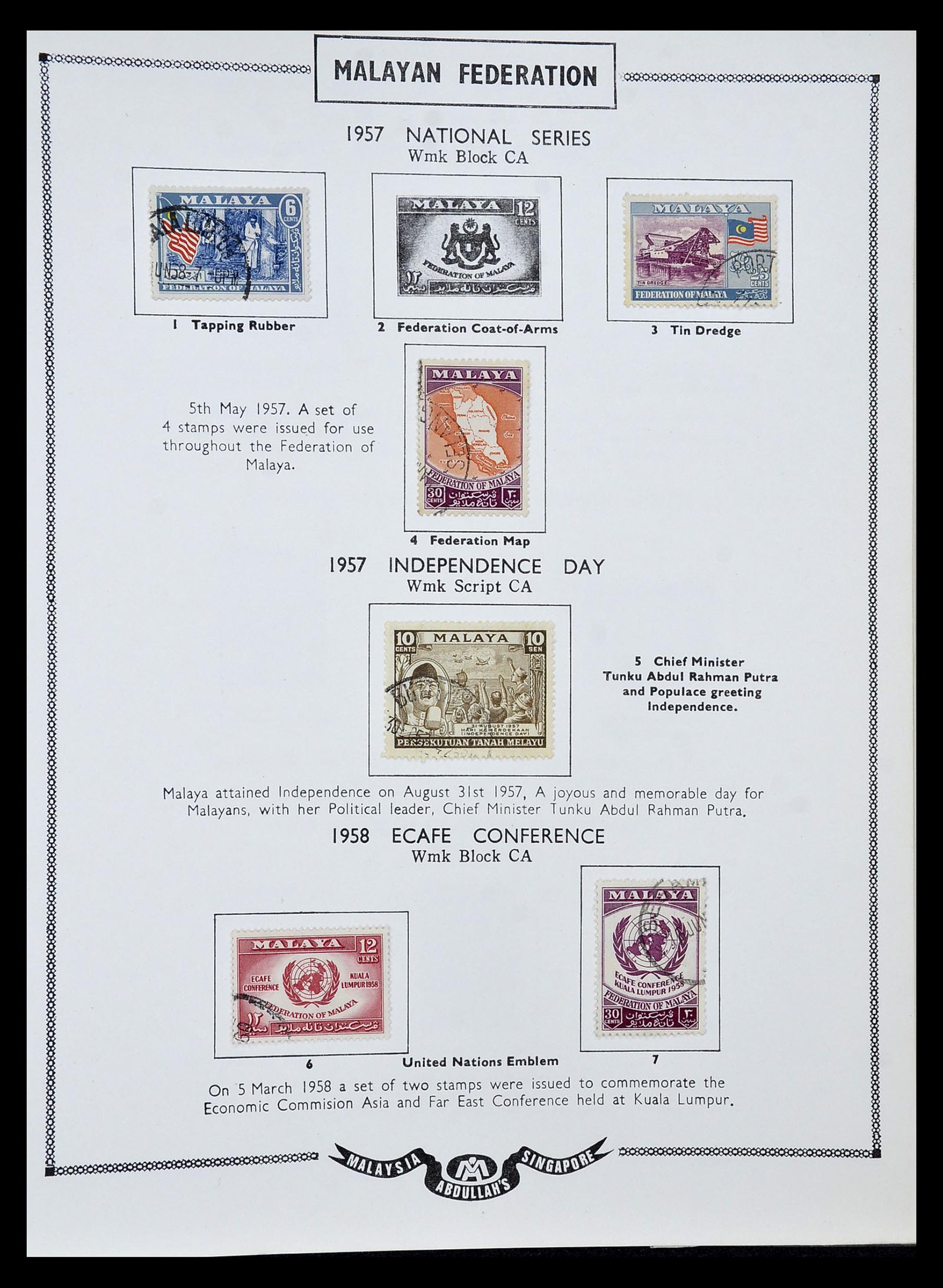 34892 038 - Stamp Collection 34892 Straits Settlements, Malaysia and Singapore 1868-