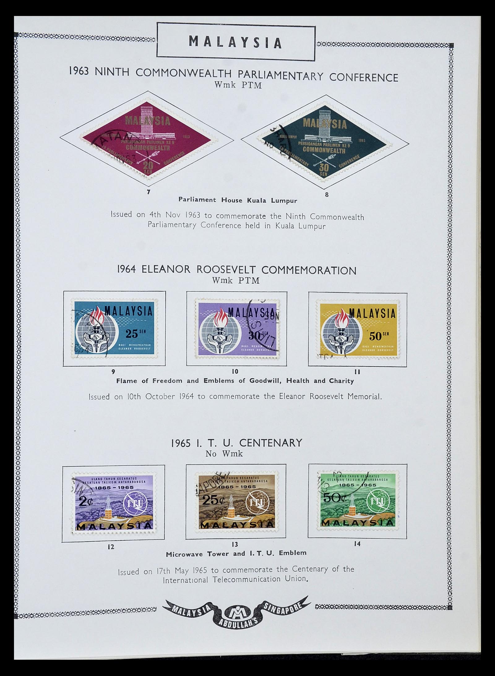 34892 045 - Stamp Collection 34892 Straits Settlements, Malaysia and Singapore 1868-