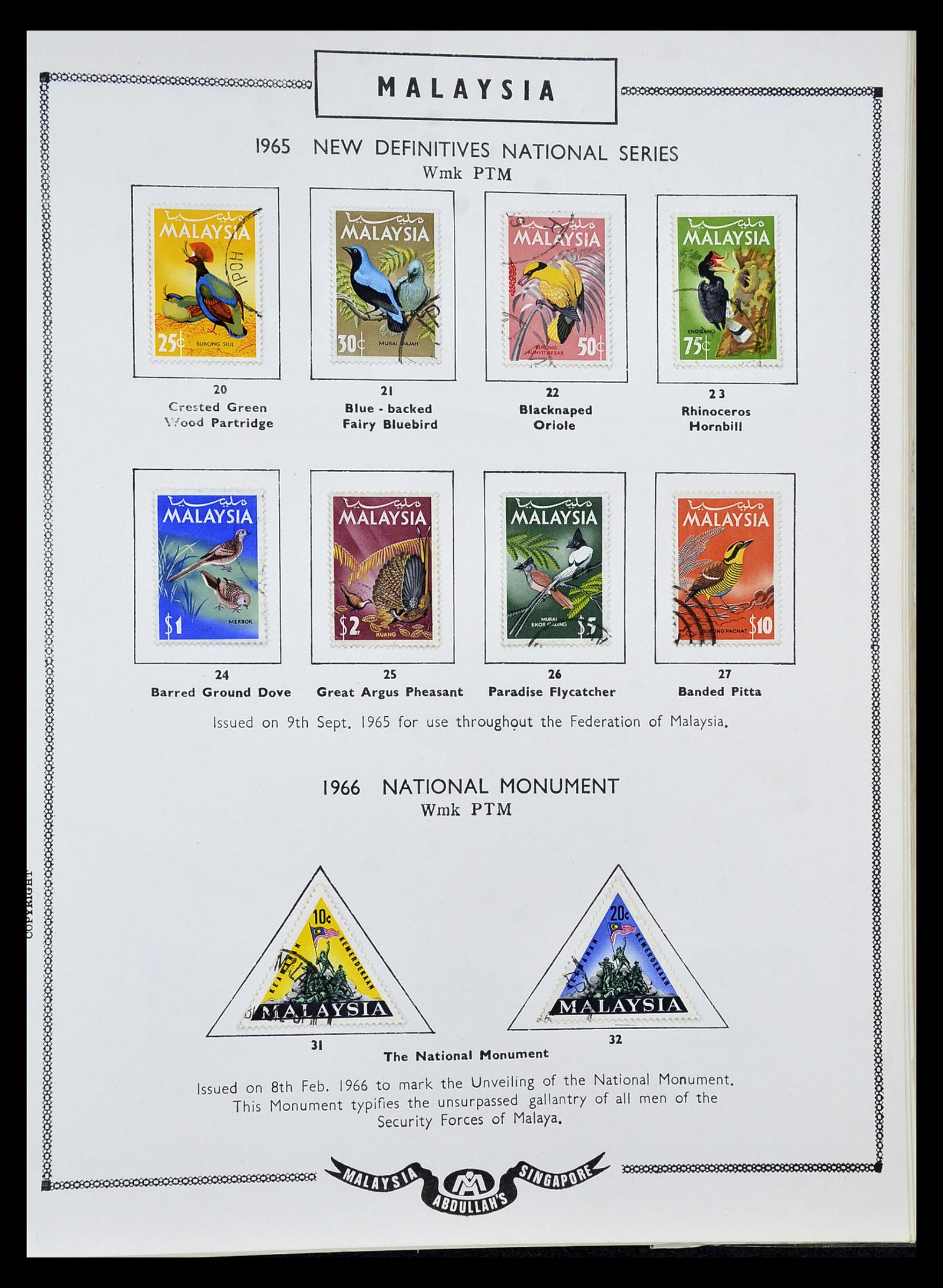 34892 047 - Postzegelverzameling 34892 Straits Settlements, Maleisië en Singapore