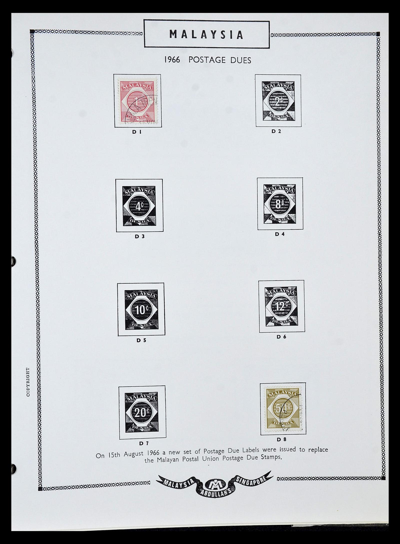 34892 049 - Stamp Collection 34892 Straits Settlements, Malaysia and Singapore 1868-