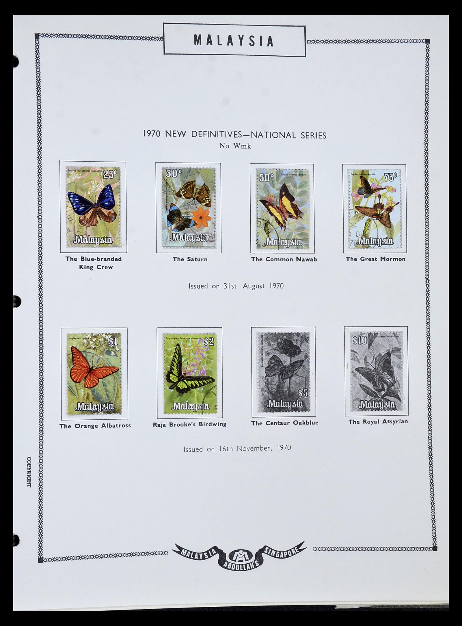 34892 054 - Postzegelverzameling 34892 Straits Settlements, Maleisië en Singapore