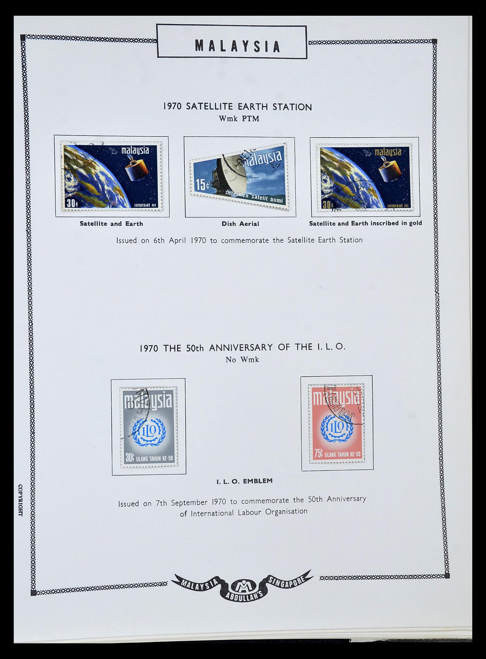 34892 055 - Postzegelverzameling 34892 Straits Settlements, Maleisië en Singapore