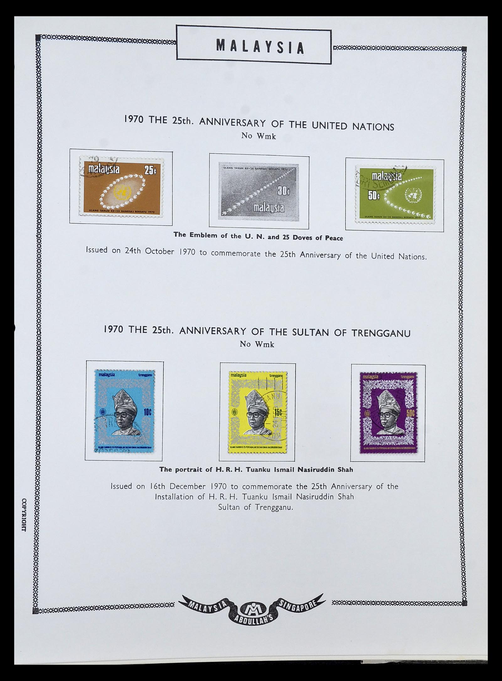 34892 056 - Stamp Collection 34892 Straits Settlements, Malaysia and Singapore 1868-
