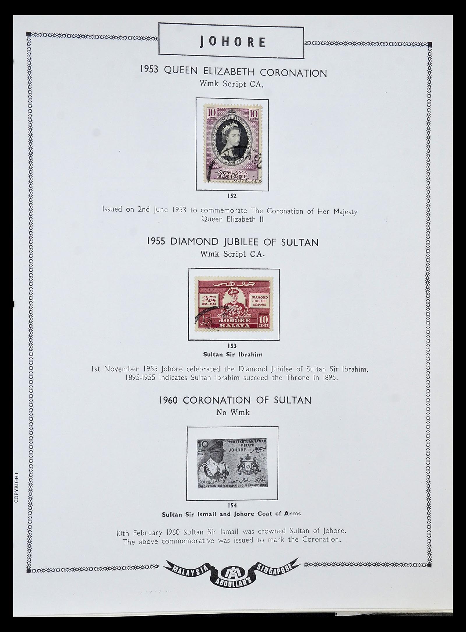 34892 058 - Postzegelverzameling 34892 Straits Settlements, Maleisië en Singapore