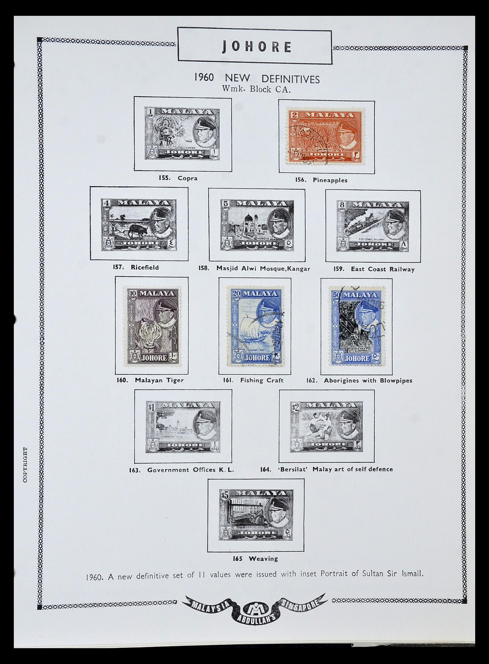 34892 059 - Postzegelverzameling 34892 Straits Settlements, Maleisië en Singapore