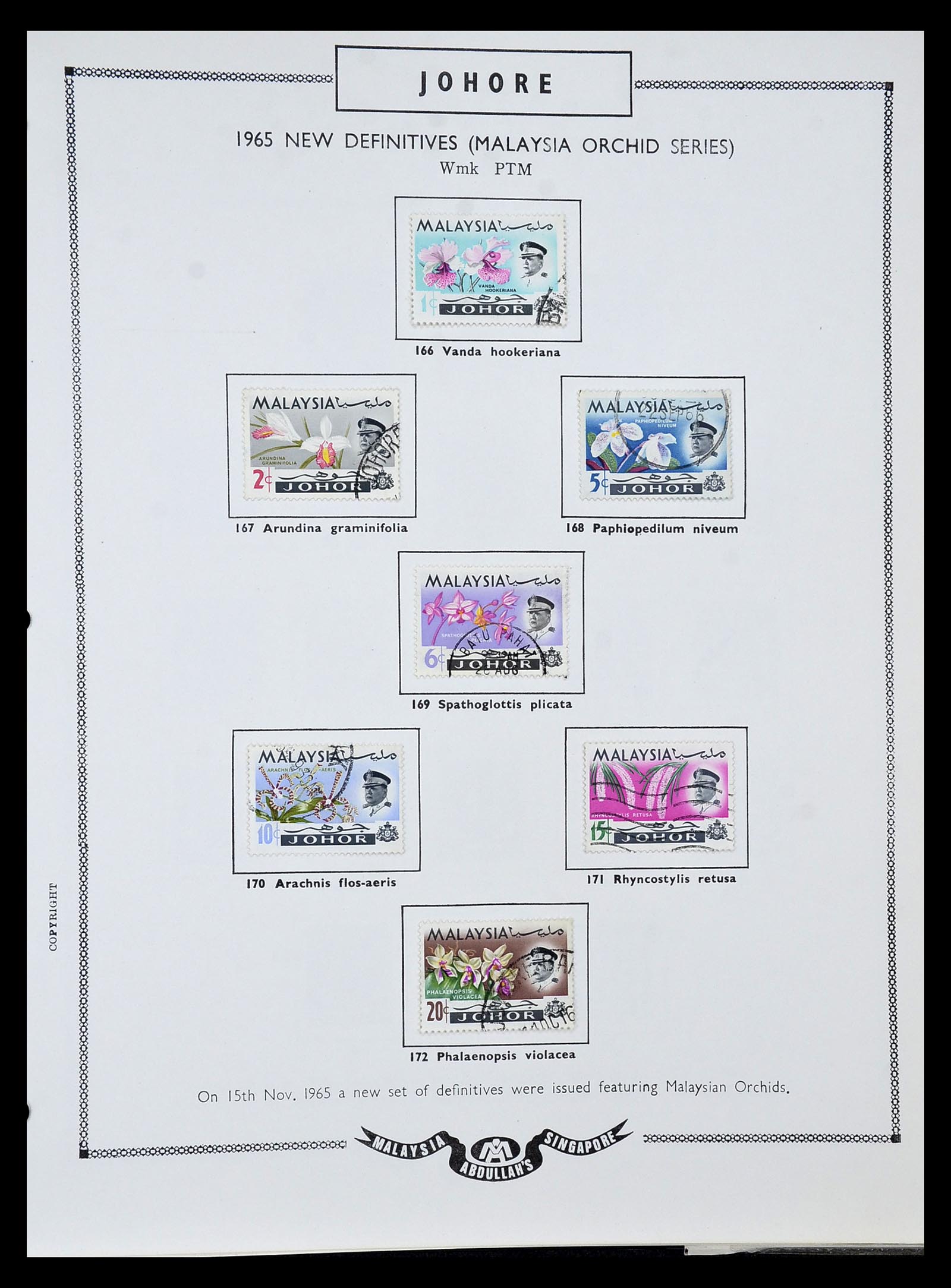 34892 060 - Postzegelverzameling 34892 Straits Settlements, Maleisië en Singapore