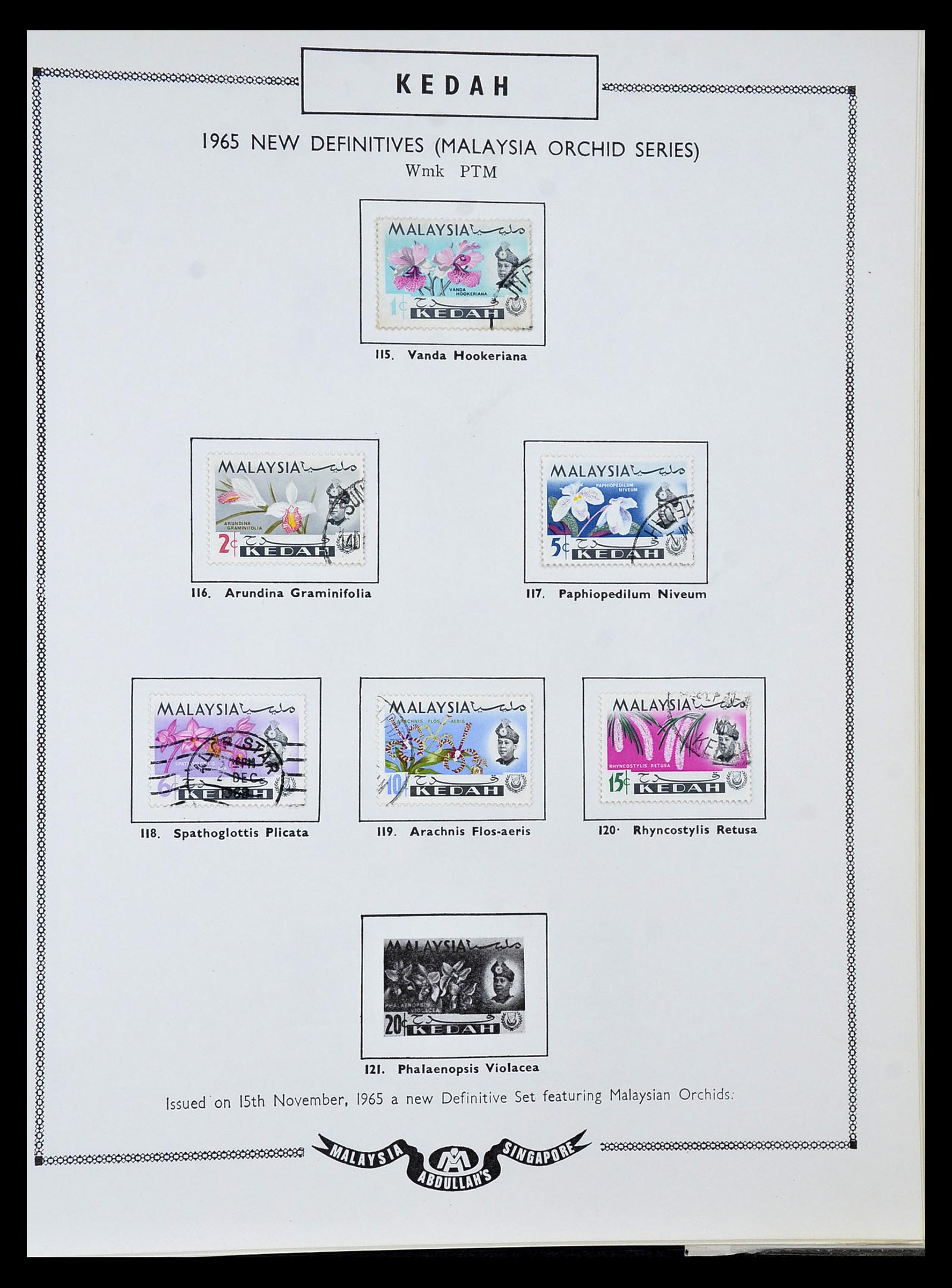 34892 064 - Postzegelverzameling 34892 Straits Settlements, Maleisië en Singapore