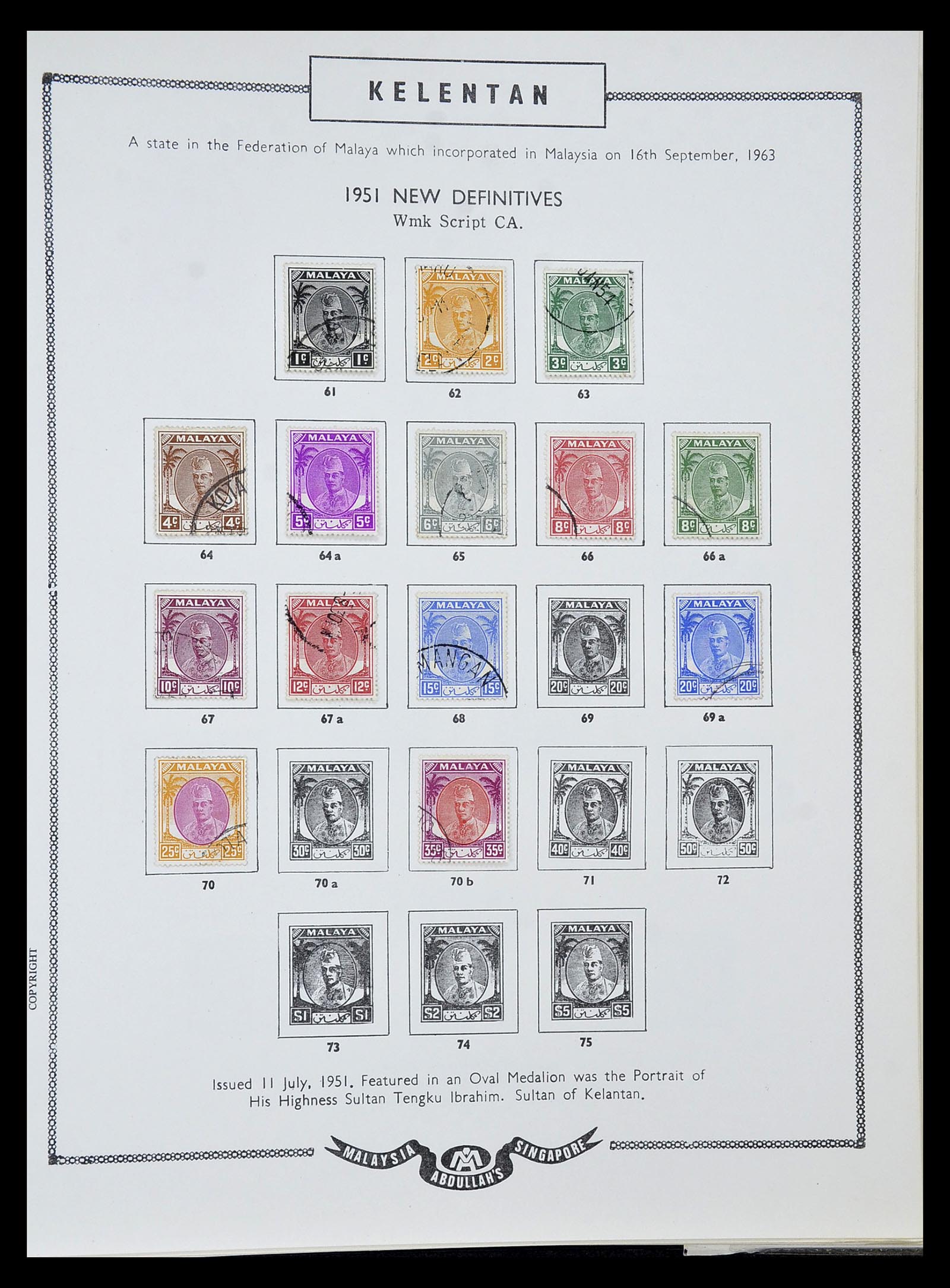 34892 065 - Postzegelverzameling 34892 Straits Settlements, Maleisië en Singapore
