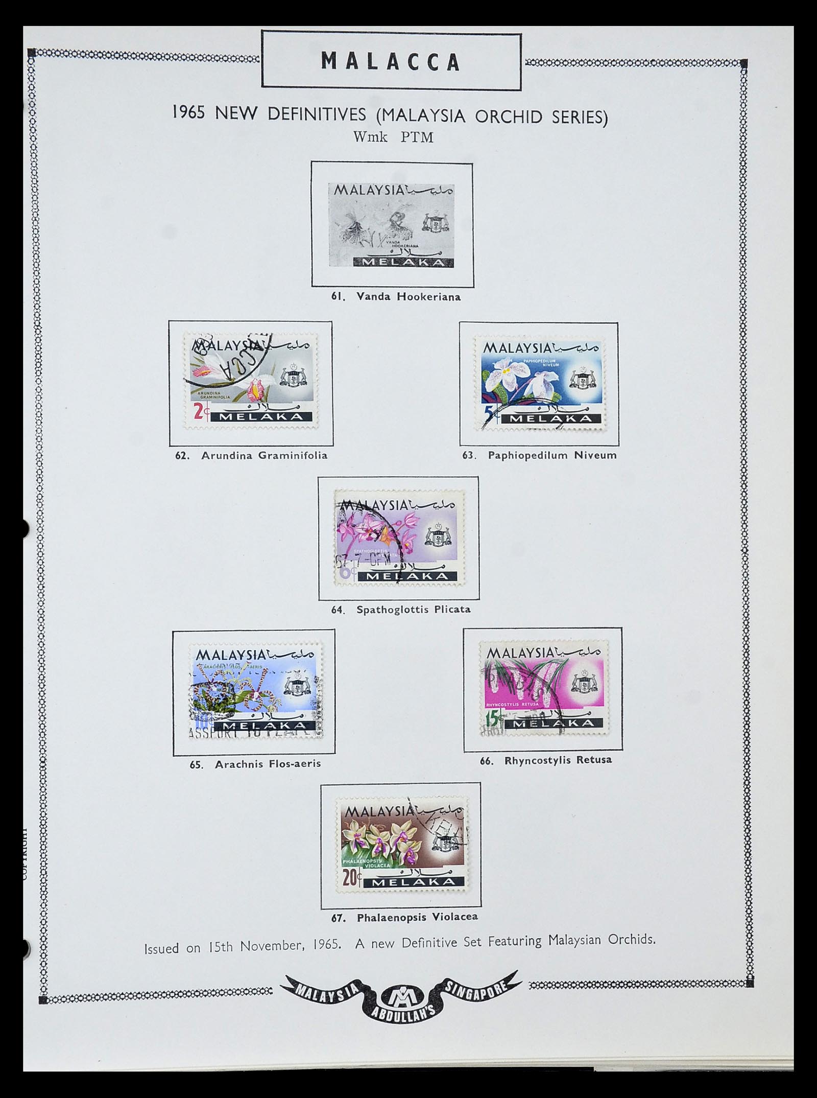 34892 073 - Stamp Collection 34892 Straits Settlements, Malaysia and Singapore 1868-
