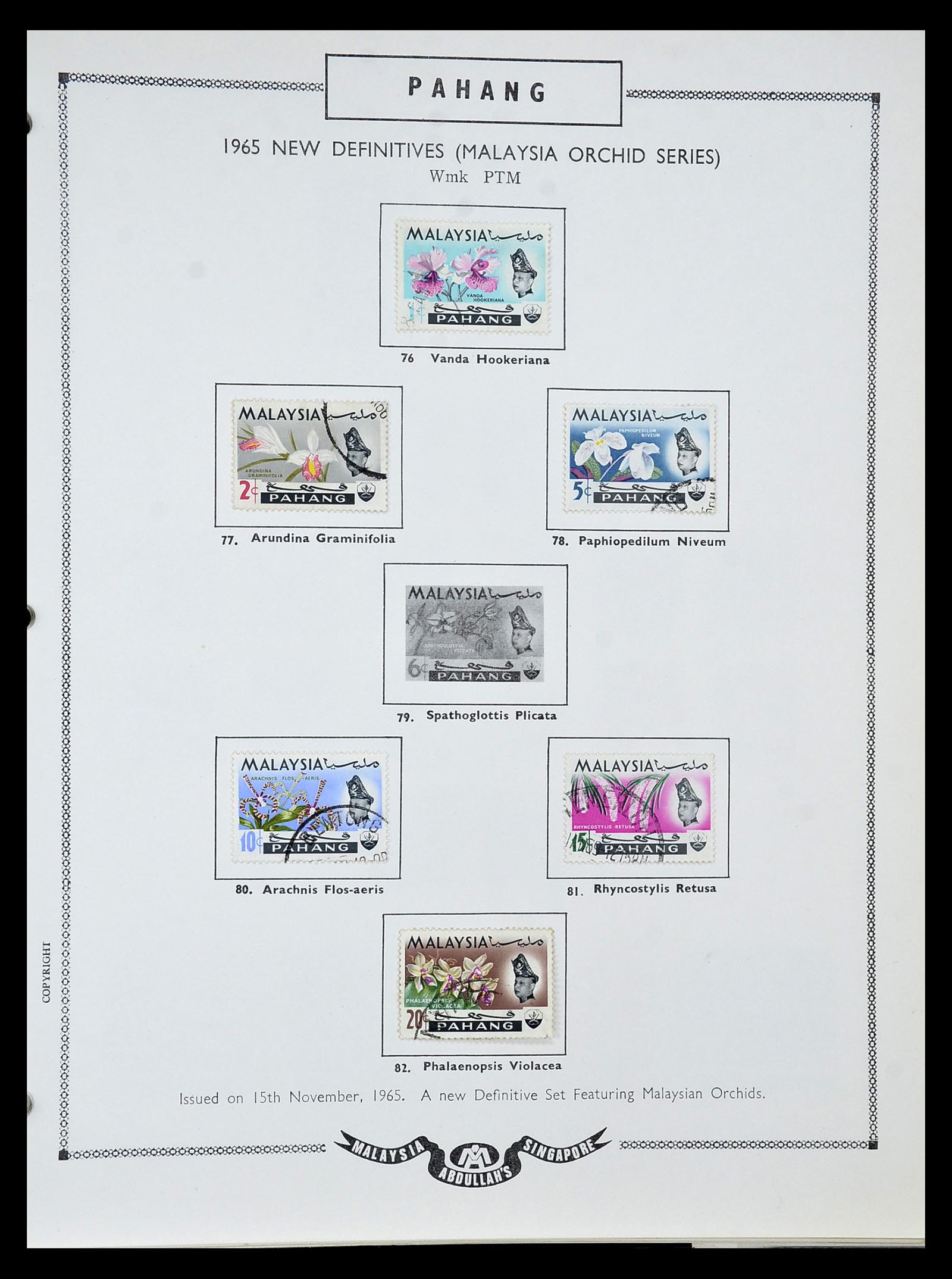 34892 079 - Stamp Collection 34892 Straits Settlements, Malaysia and Singapore 1868-
