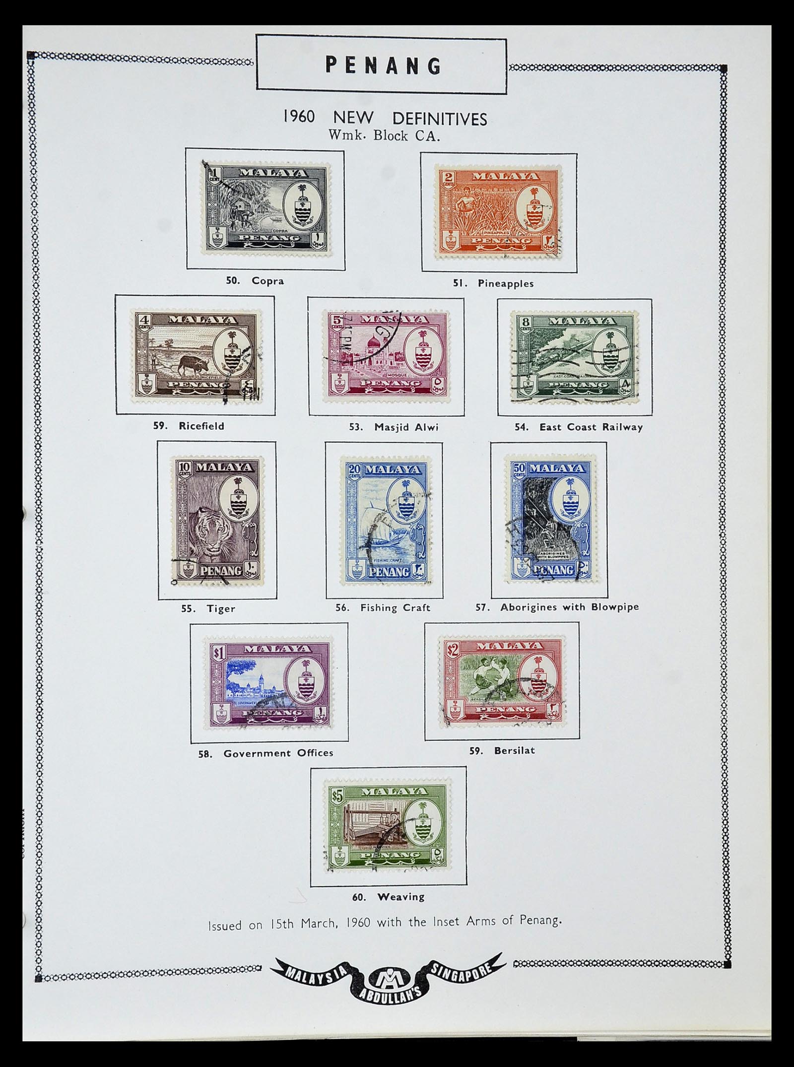 34892 083 - Stamp Collection 34892 Straits Settlements, Malaysia and Singapore 1868-