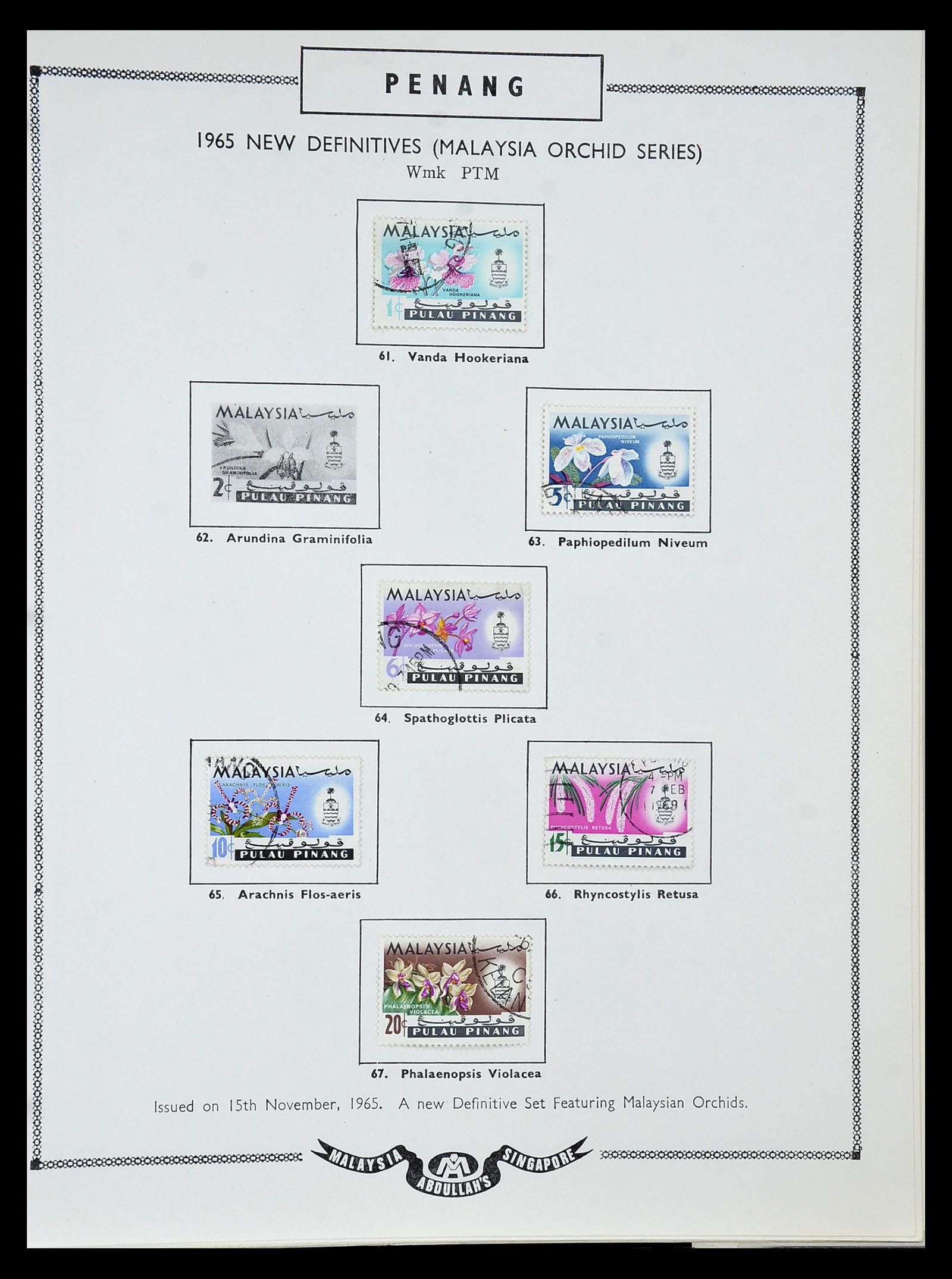 34892 084 - Stamp Collection 34892 Straits Settlements, Malaysia and Singapore 1868-