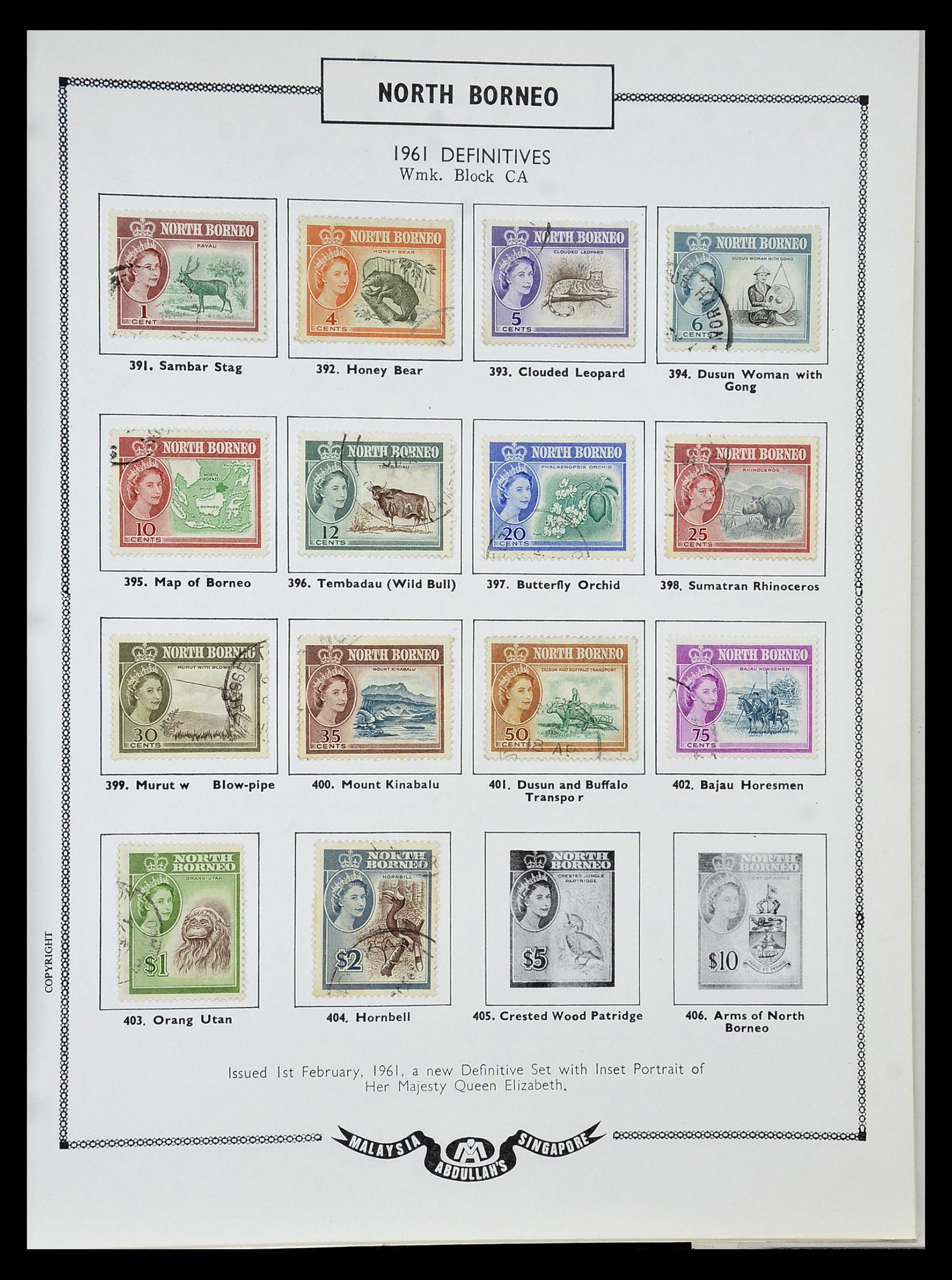 34892 093 - Postzegelverzameling 34892 Straits Settlements, Maleisië en Singapore
