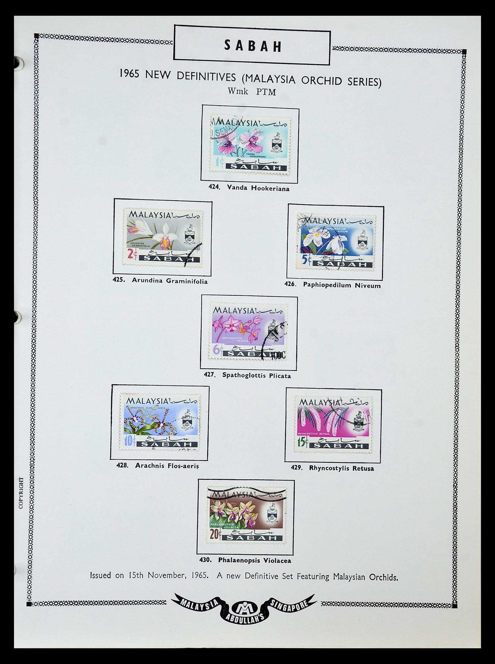 34892 095 - Postzegelverzameling 34892 Straits Settlements, Maleisië en Singapore