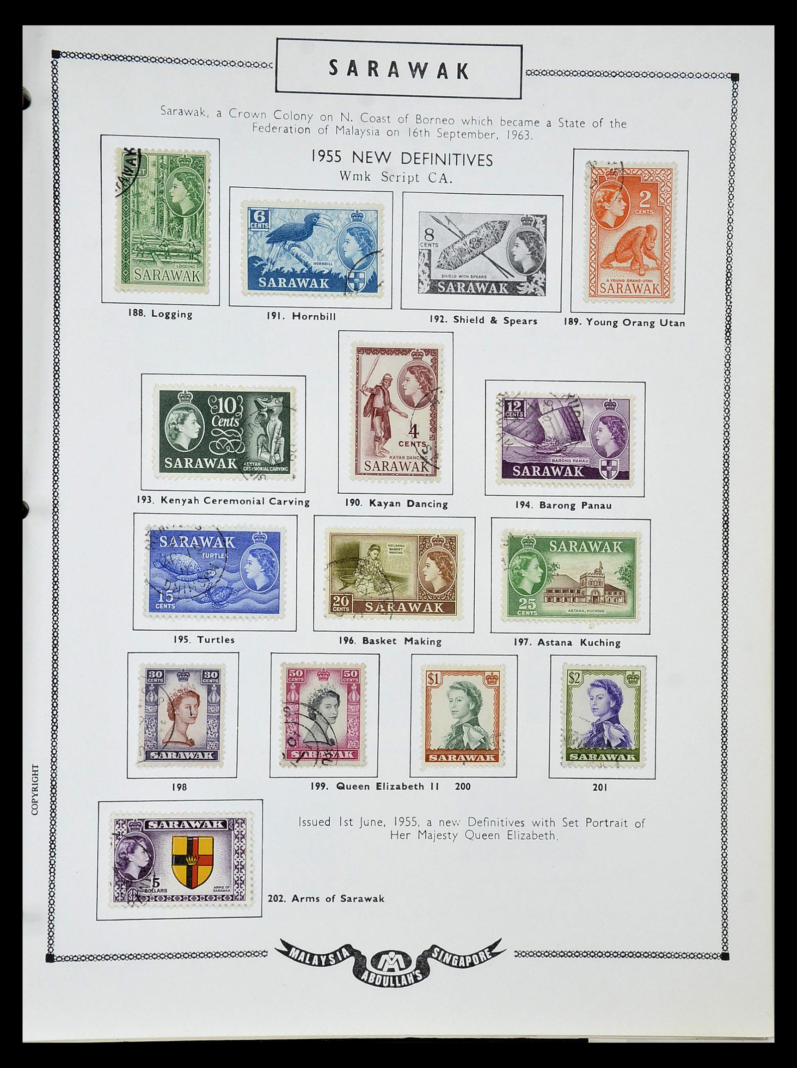 34892 096 - Postzegelverzameling 34892 Straits Settlements, Maleisië en Singapore