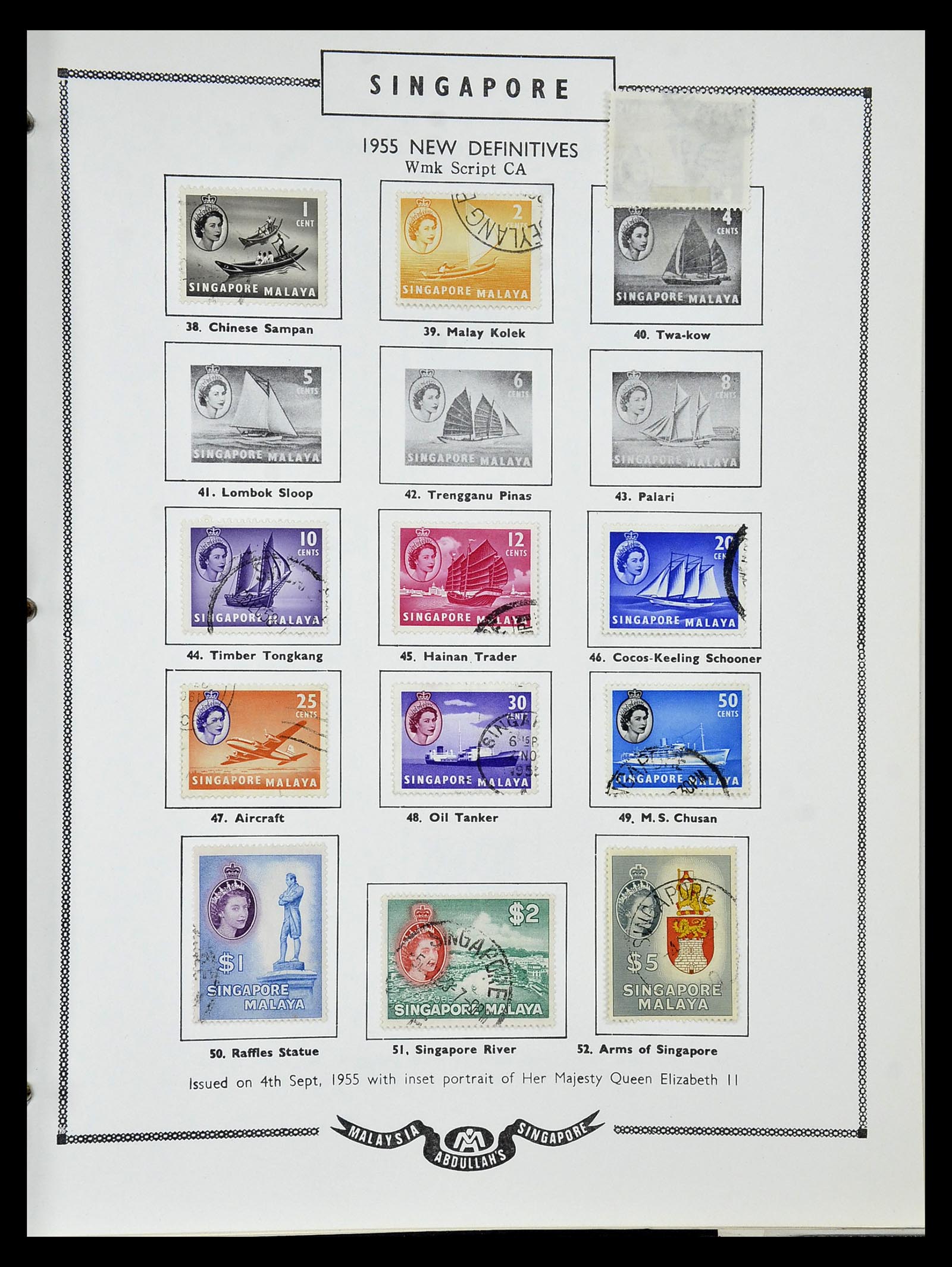 34892 108 - Postzegelverzameling 34892 Straits Settlements, Maleisië en Singapore