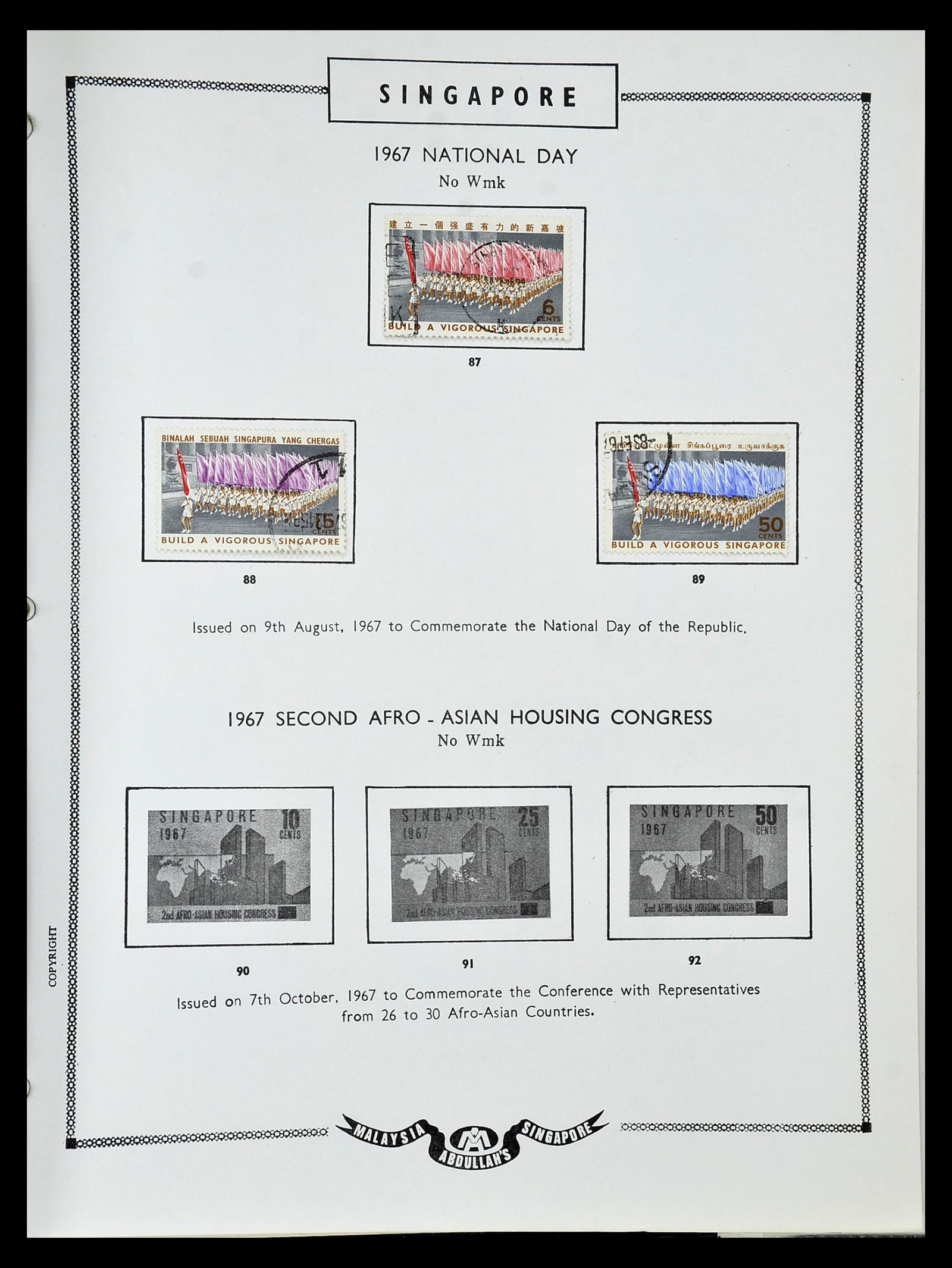 34892 112 - Stamp Collection 34892 Straits Settlements, Malaysia and Singapore 1868-