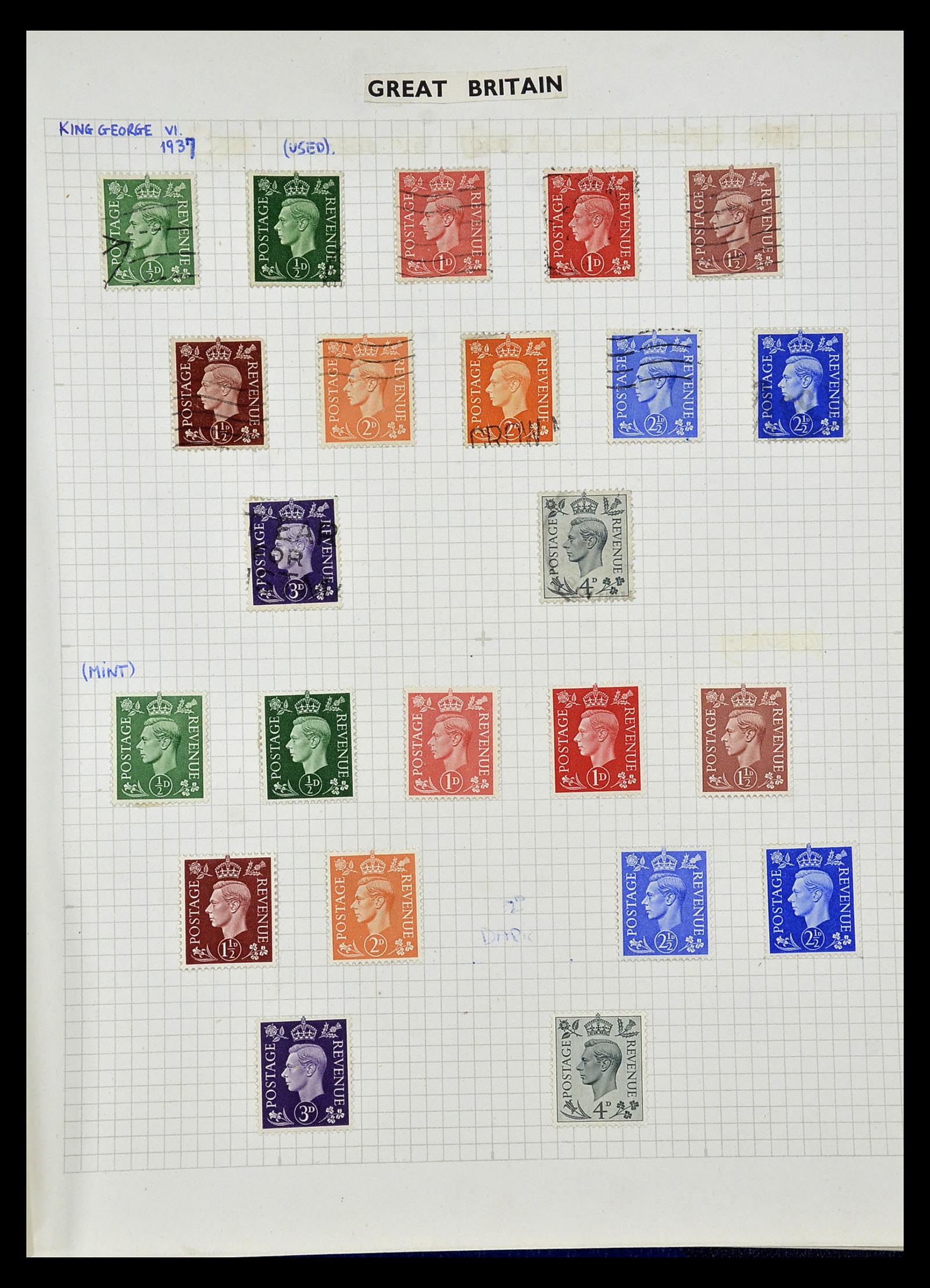 34893 010 - Postzegelverzameling 34893 Engeland en koloniën 1840-1960.
