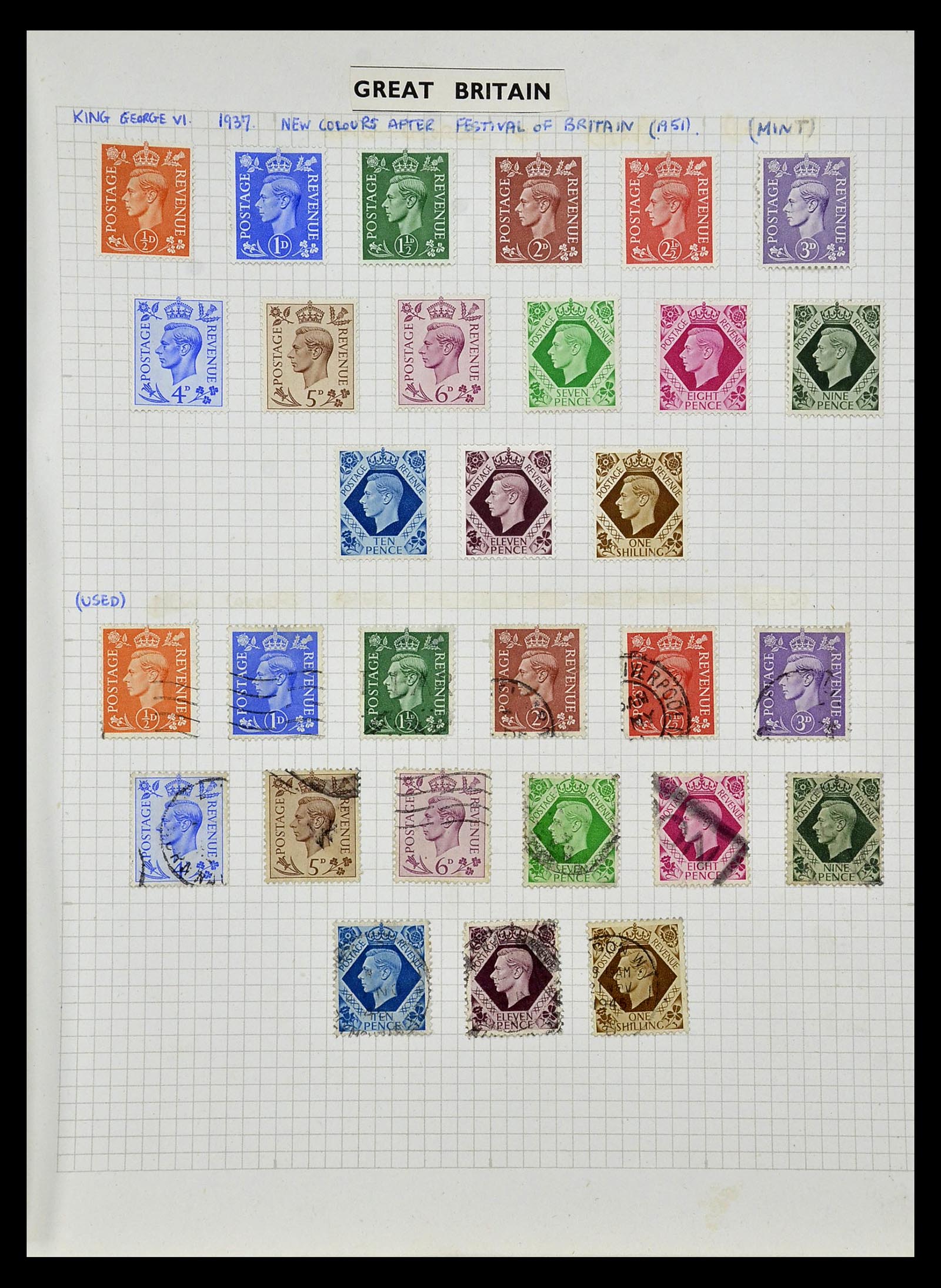 34893 011 - Postzegelverzameling 34893 Engeland en koloniën 1840-1960.