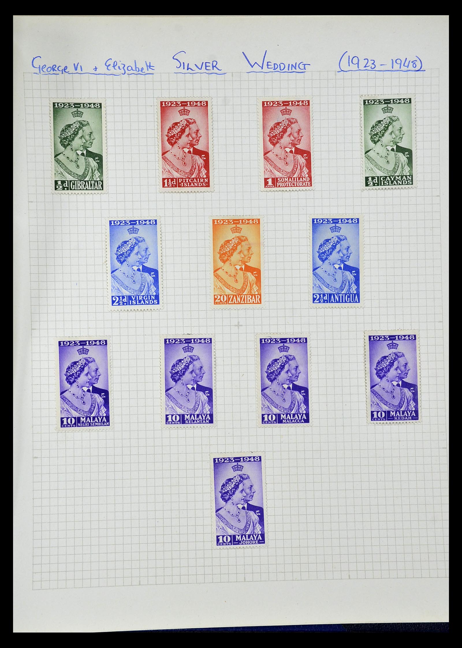 34893 032 - Postzegelverzameling 34893 Engeland en koloniën 1840-1960.