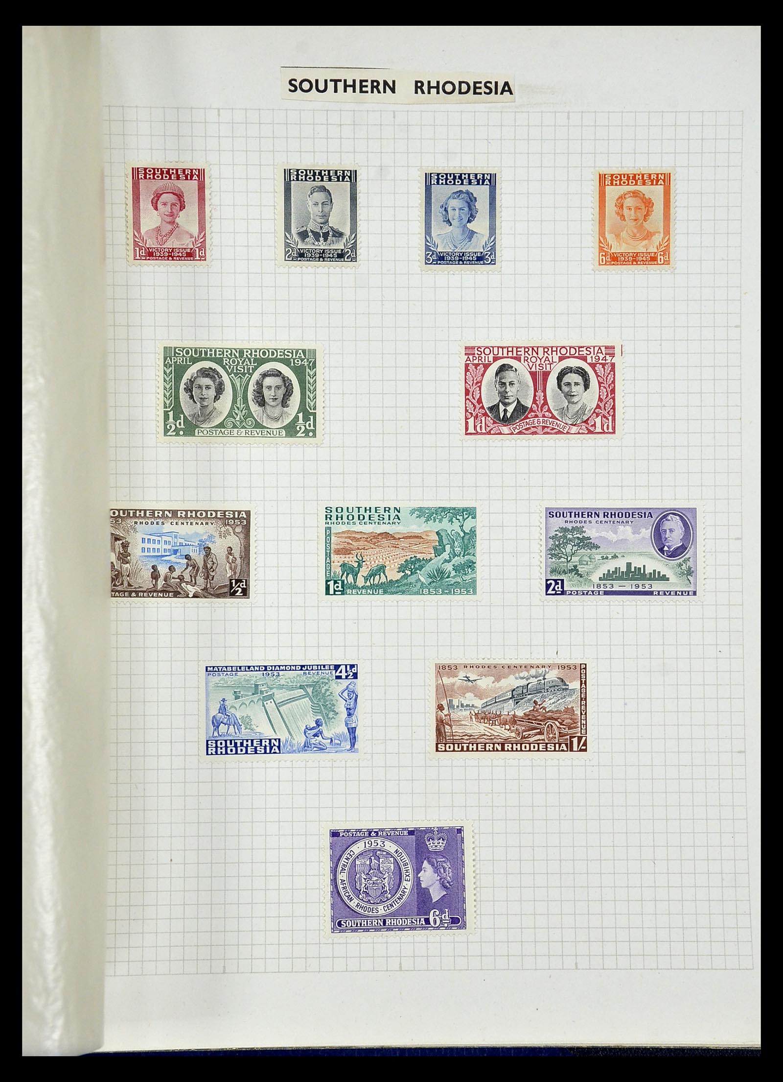 34893 038 - Postzegelverzameling 34893 Engeland en koloniën 1840-1960.