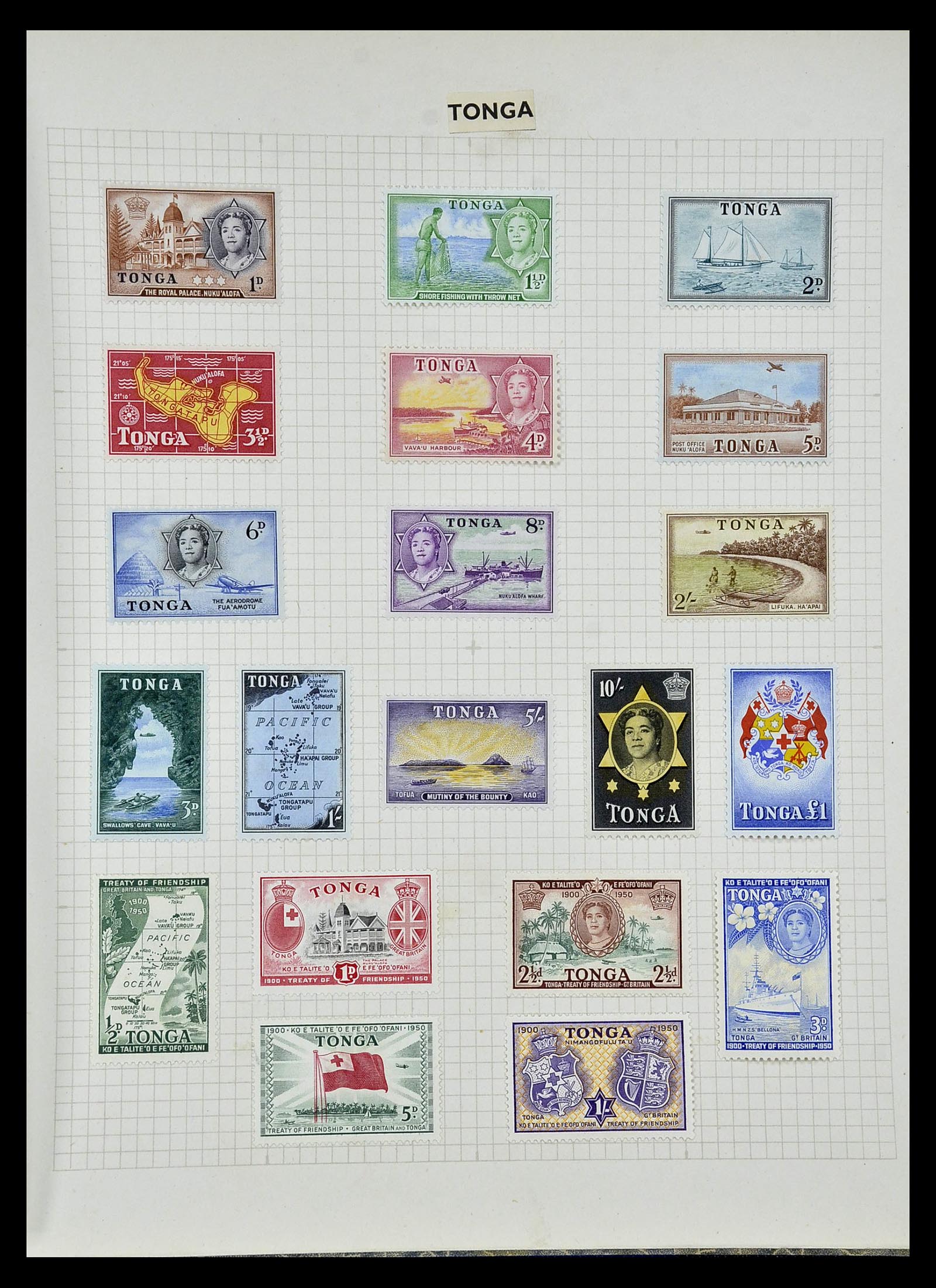 34893 043 - Postzegelverzameling 34893 Engeland en koloniën 1840-1960.