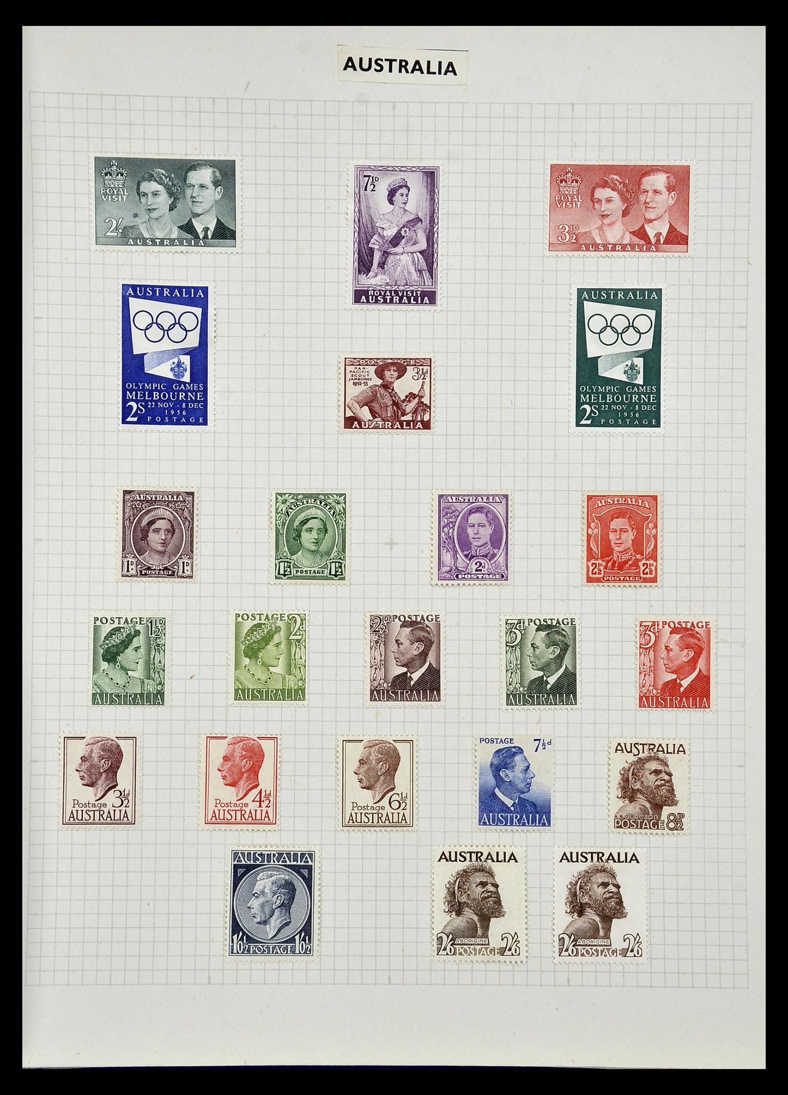 34893 056 - Postzegelverzameling 34893 Engeland en koloniën 1840-1960.