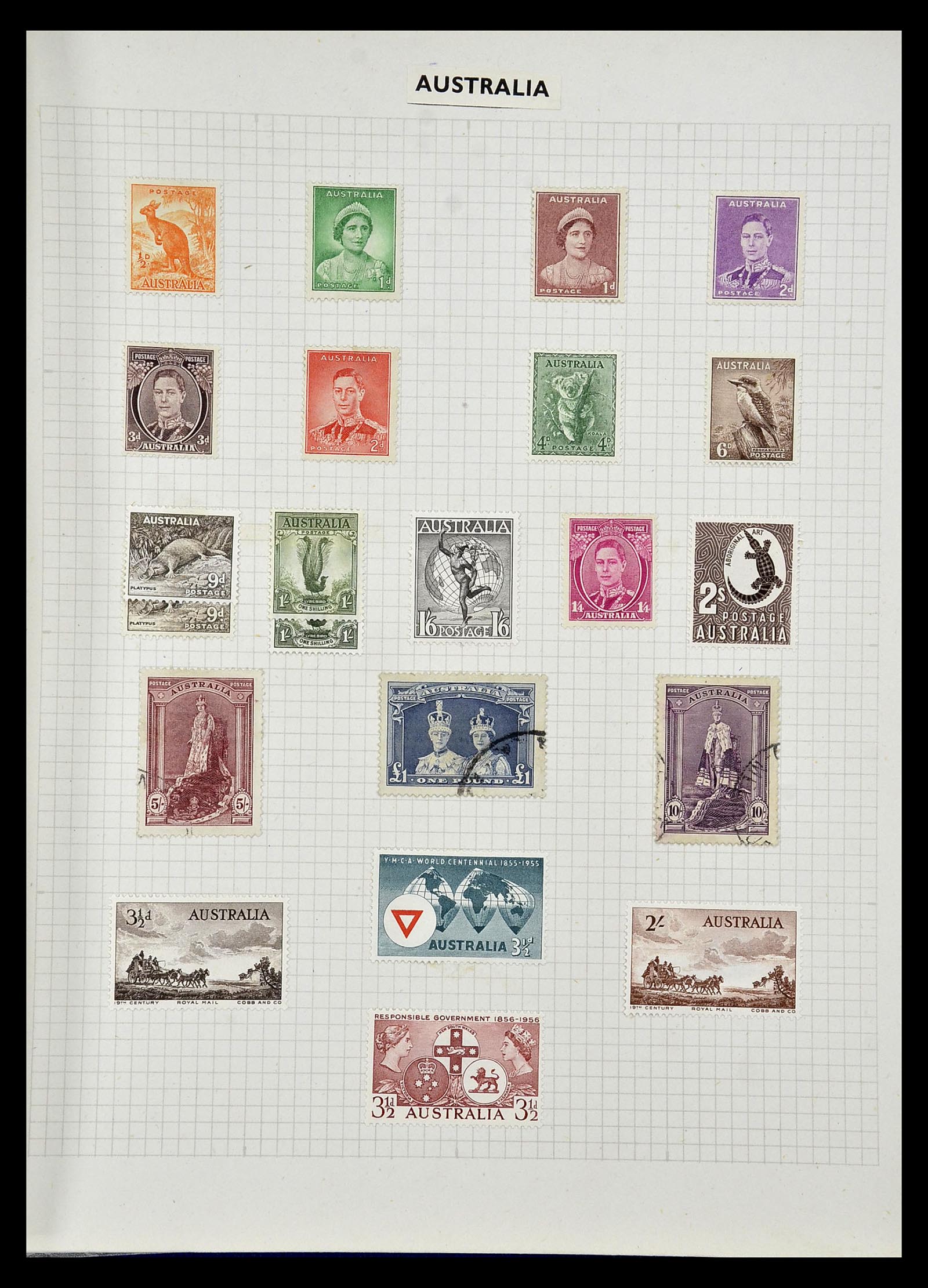 34893 057 - Postzegelverzameling 34893 Engeland en koloniën 1840-1960.