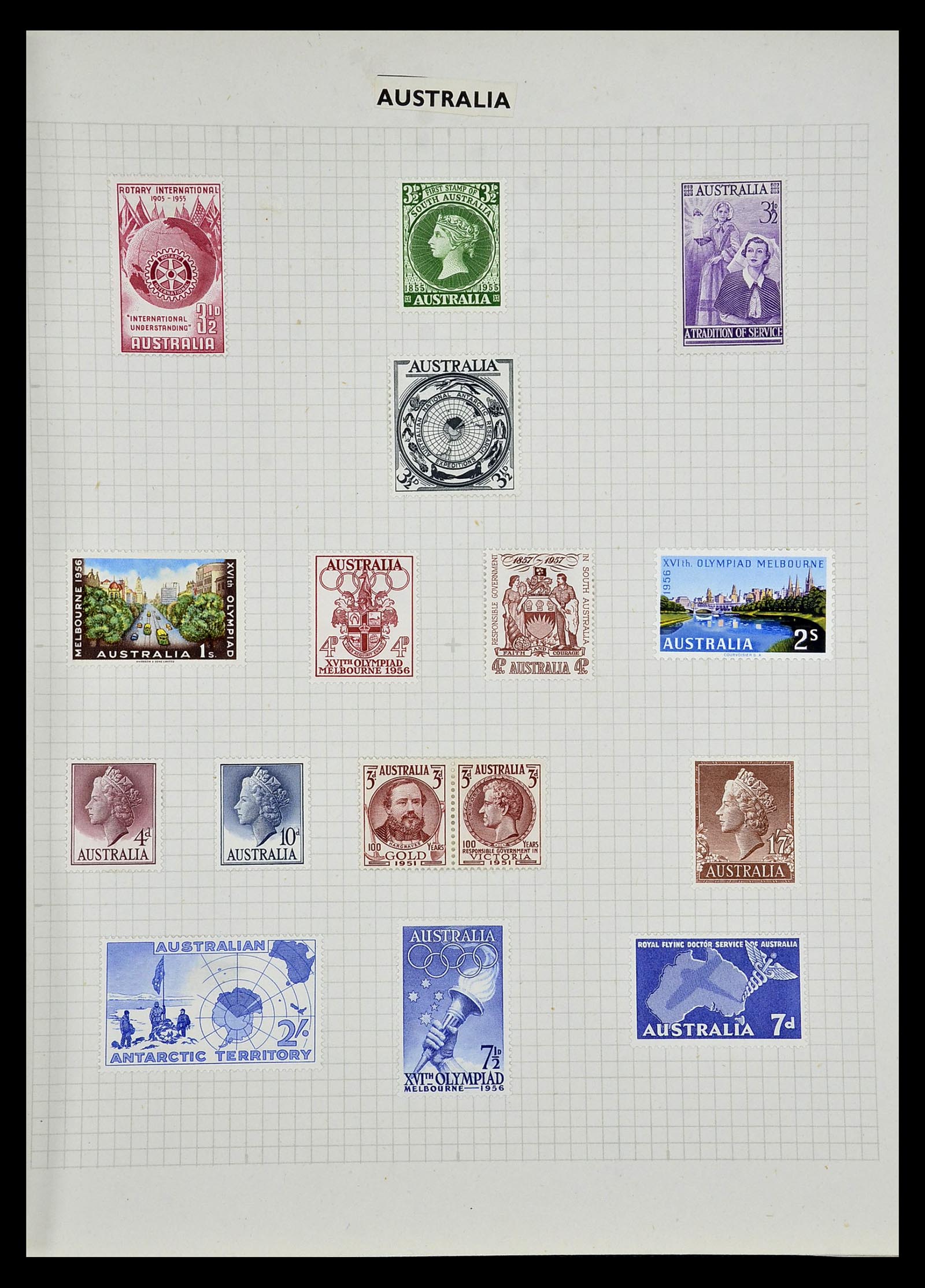 34893 058 - Postzegelverzameling 34893 Engeland en koloniën 1840-1960.