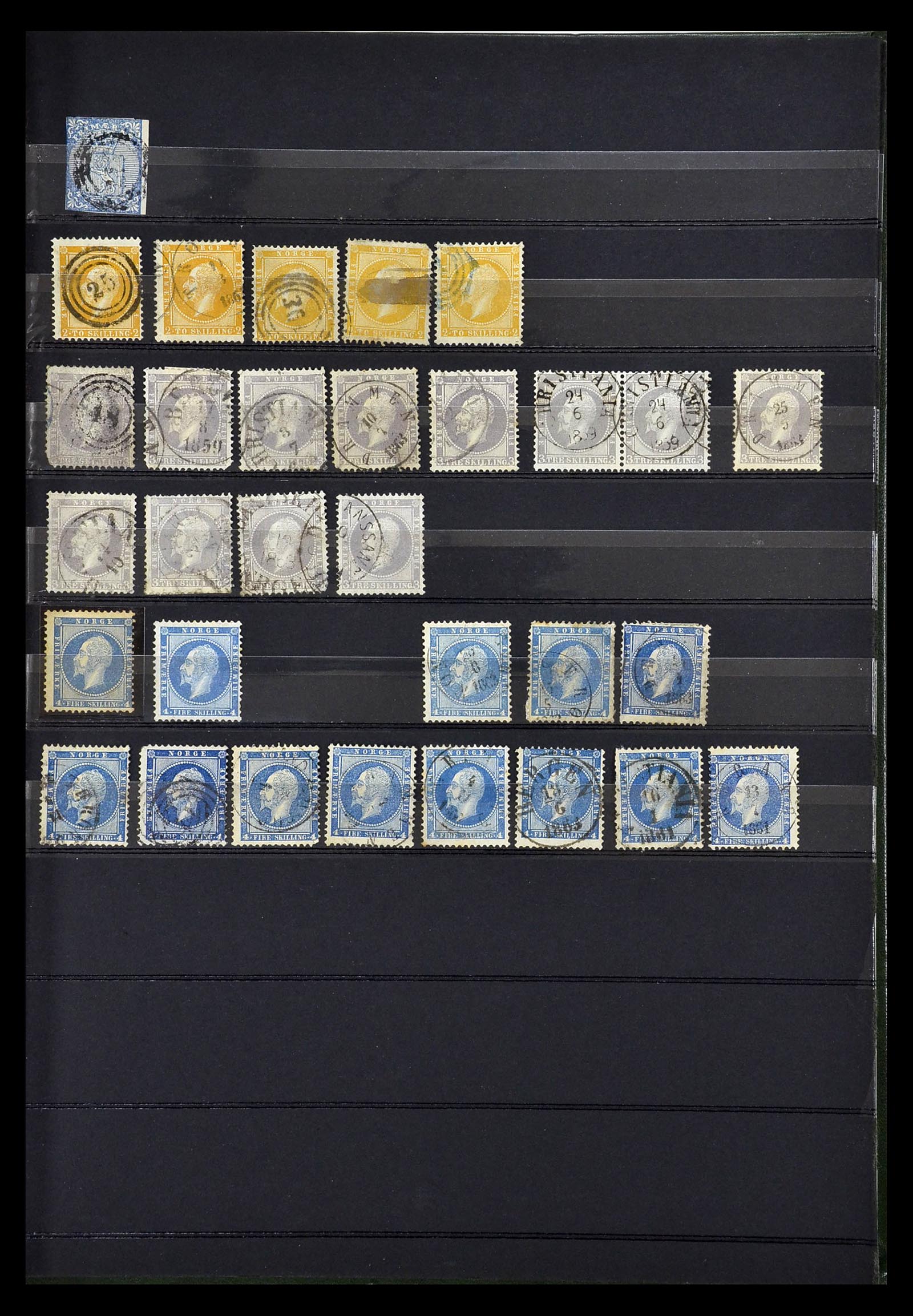 34895 001 - Postzegelverzameling 34895 Noorwegen 1855-1910.